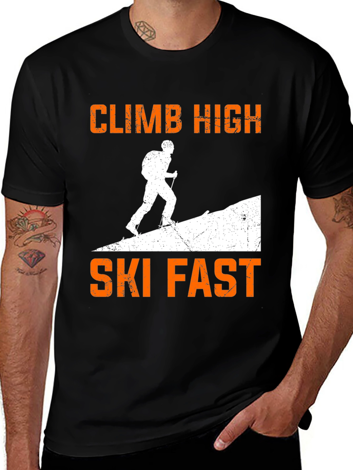 Variant 2 of Climb High Ski Fast Graphic T-Shirt