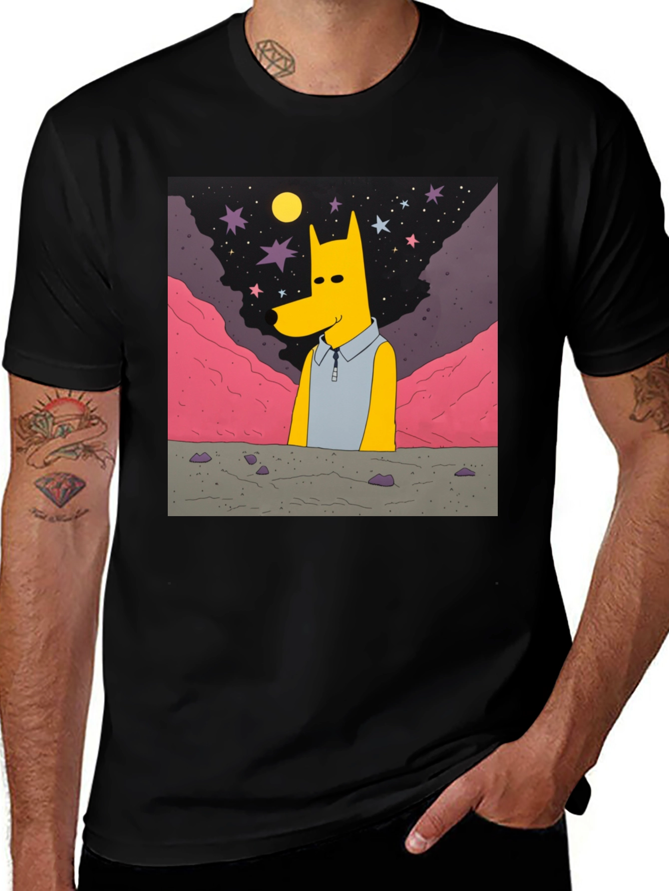 Variant 2 of Cartoon Character Graphic Print T-Shirt