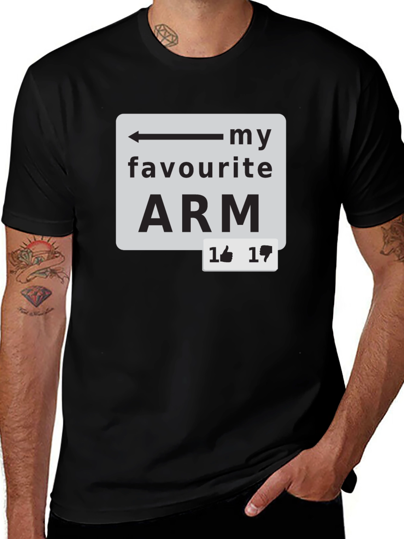 Variant 4 of My Favourite Arm T-Shirt - Funny Sarcastic Tee