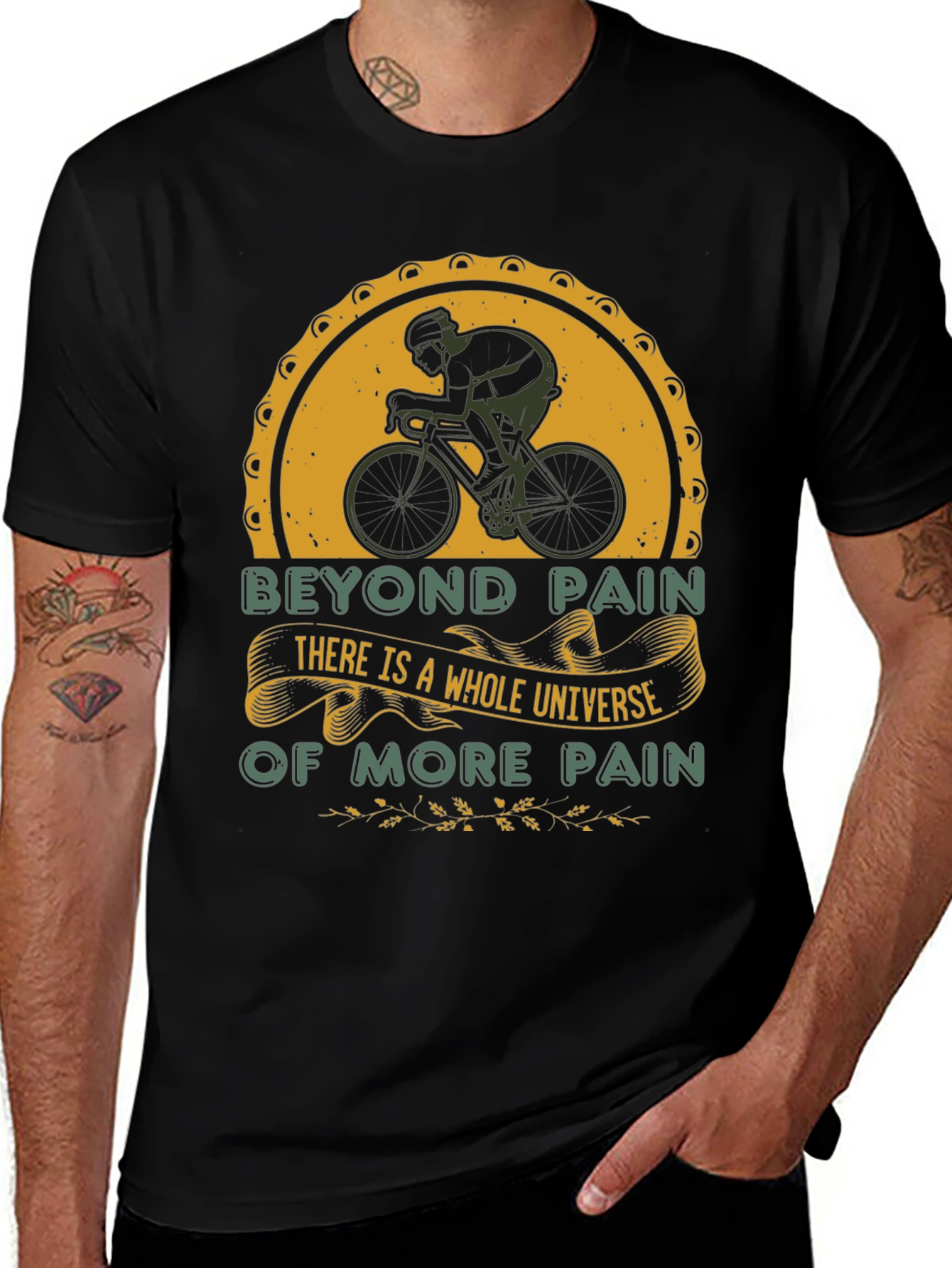 Variant 21 of Cycling Pain Unisex T-Shirt - Biker's Universe Tee