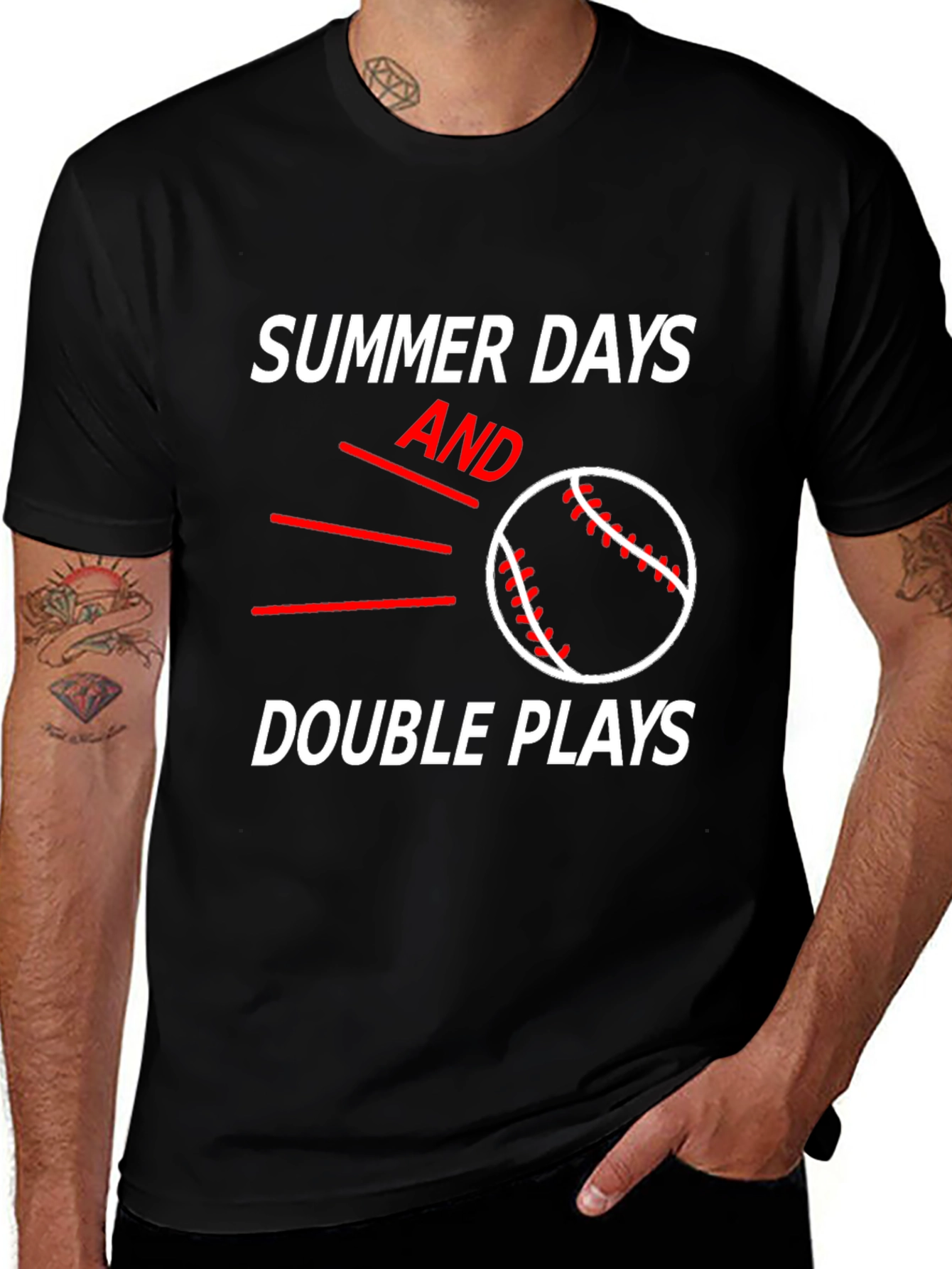 Variant 30 of Summer Days and Double Plays Baseball T-Shirt