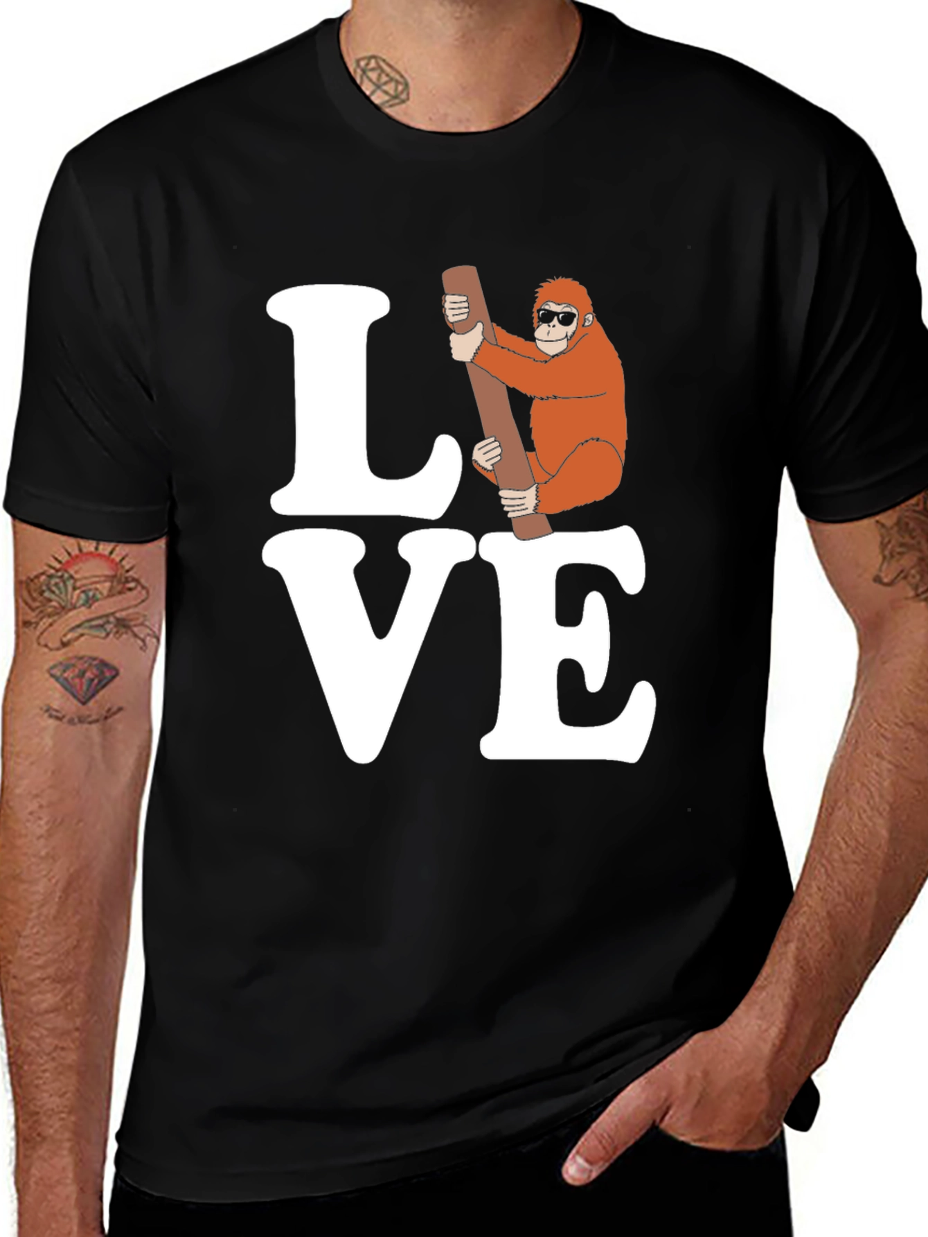 Variant 21 of Love Orangutan T-Shirt - Fun Graphic Tee