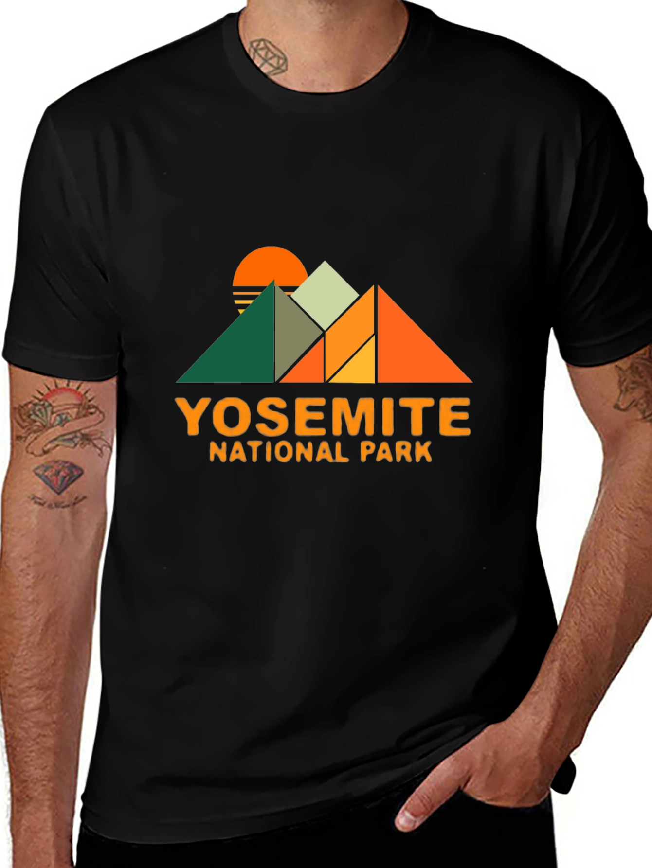 Variant 7 of Yosemite National Park Geometric Graphic T-Shirt