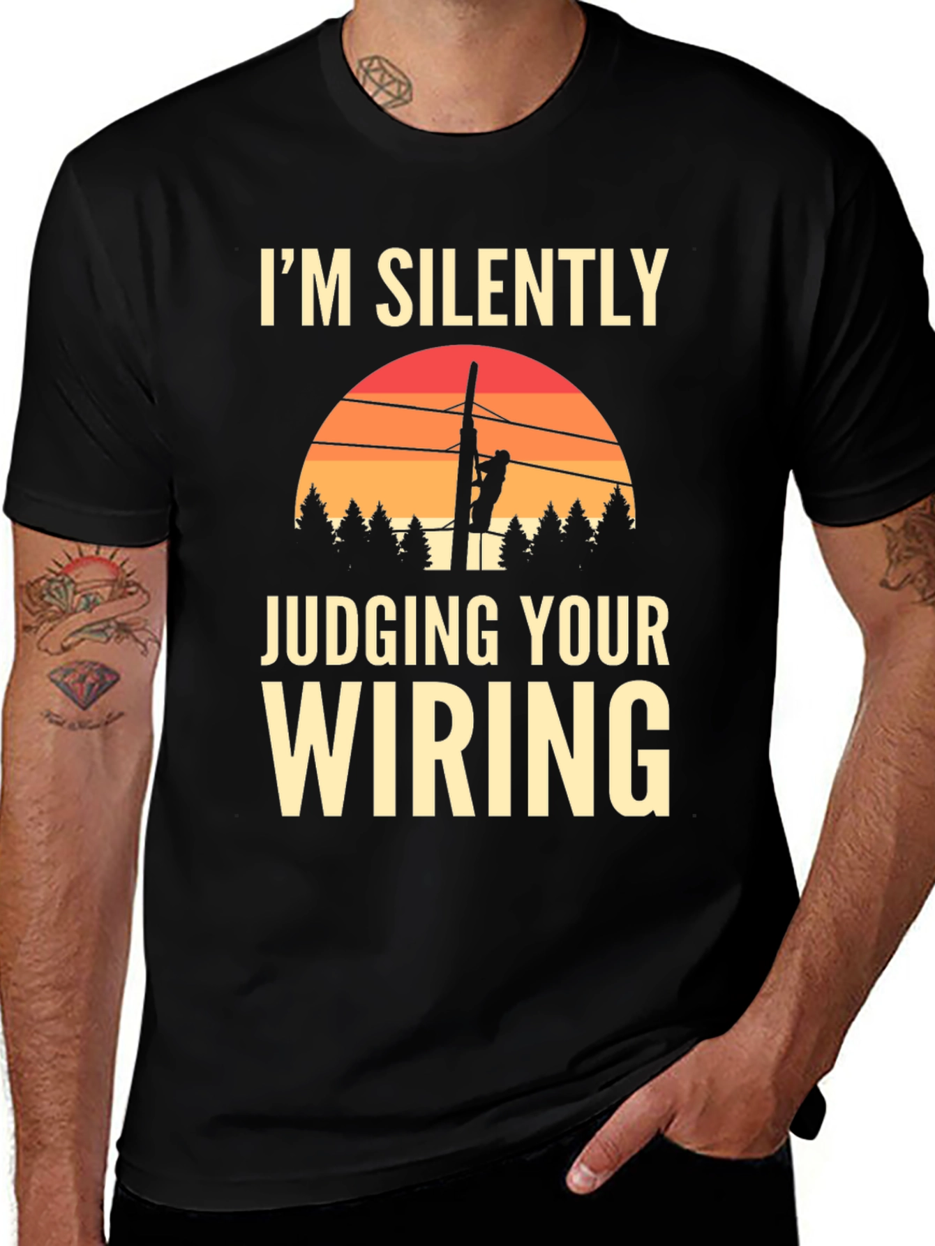 Variant 30 of I'm Silently Judging Your Wiring Graphic T-Shirt