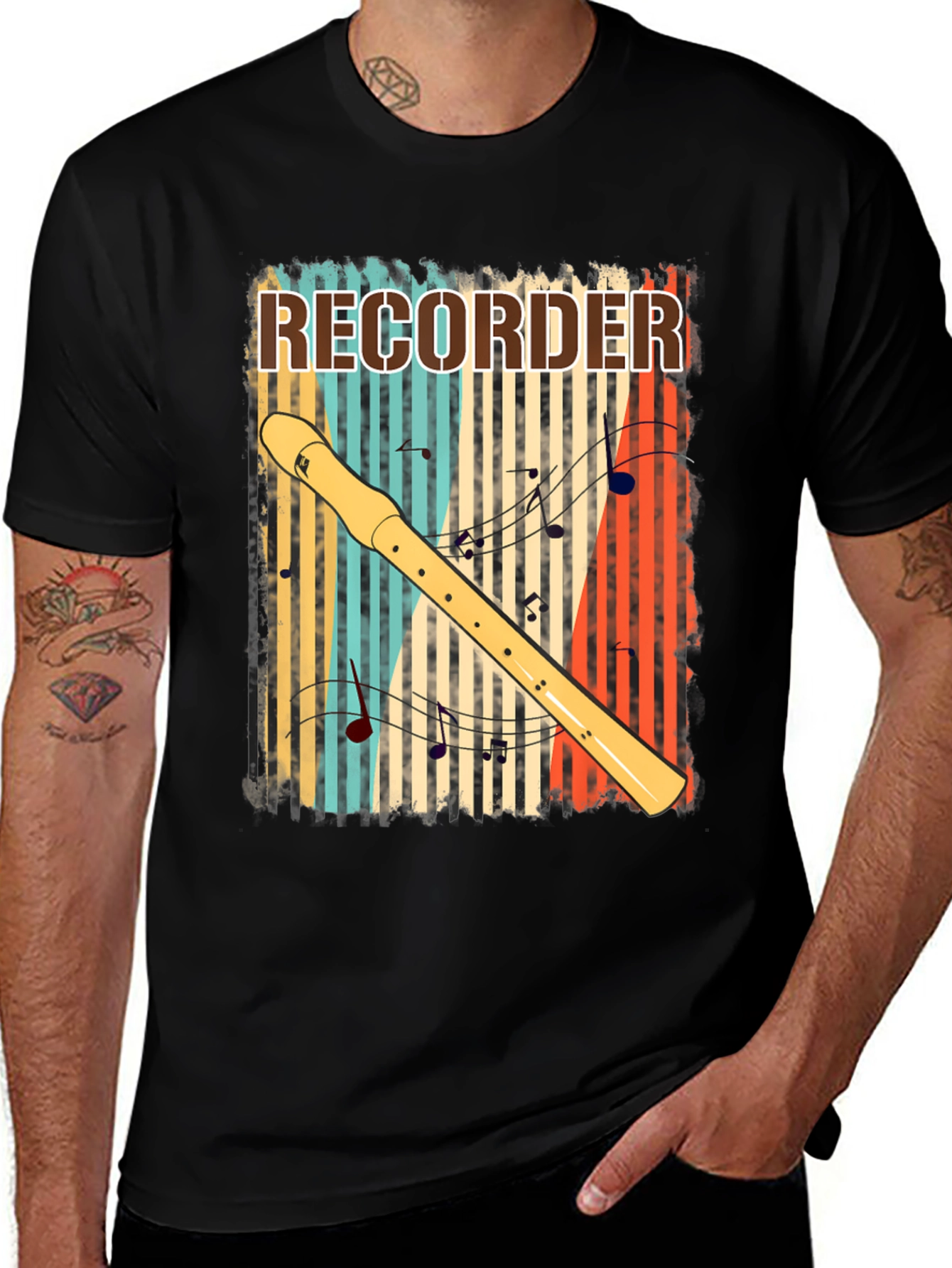 Variant 21 of Retro Recorder Music T-Shirt - Musician Gift