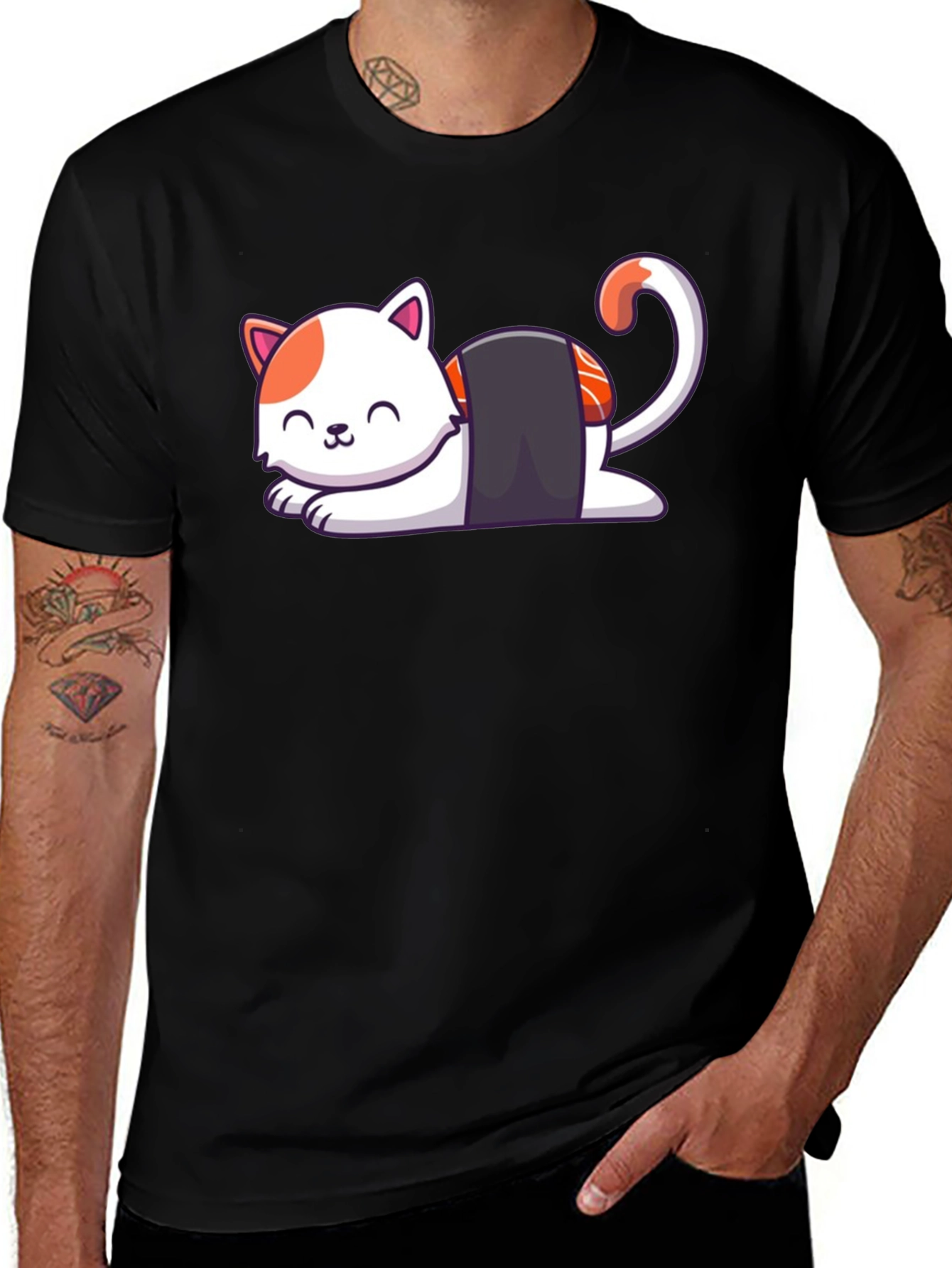 Variant 25 of Sushi Cat T-Shirt - Cute and Comfy!