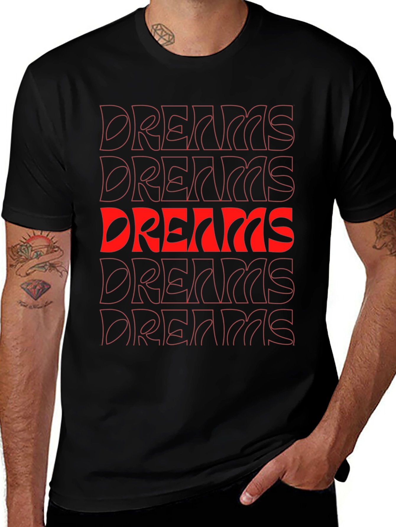 Variant 17 of Dreams Black Graphic Tee