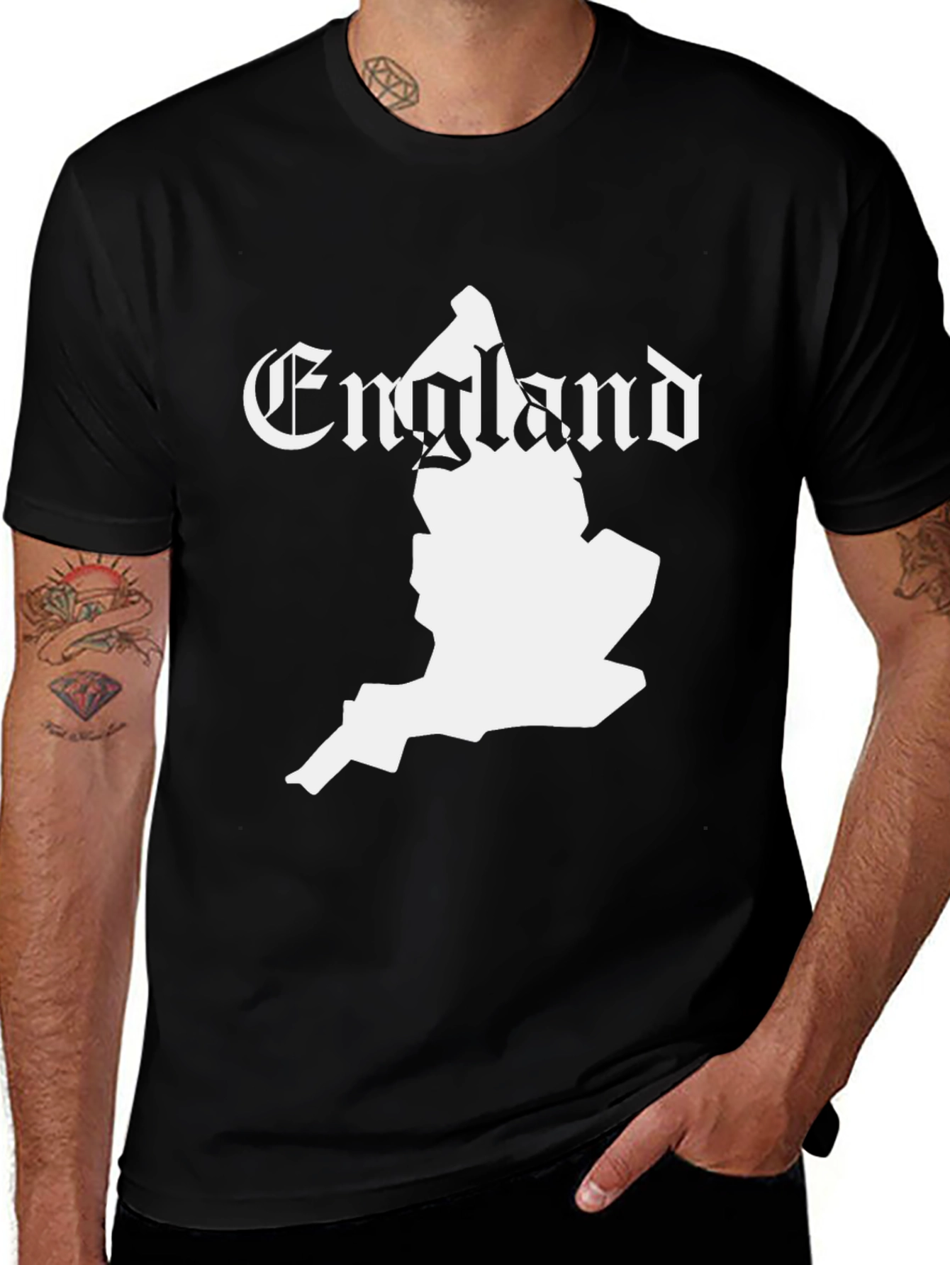 England Map T-Shirt - Black Country Pride Tee