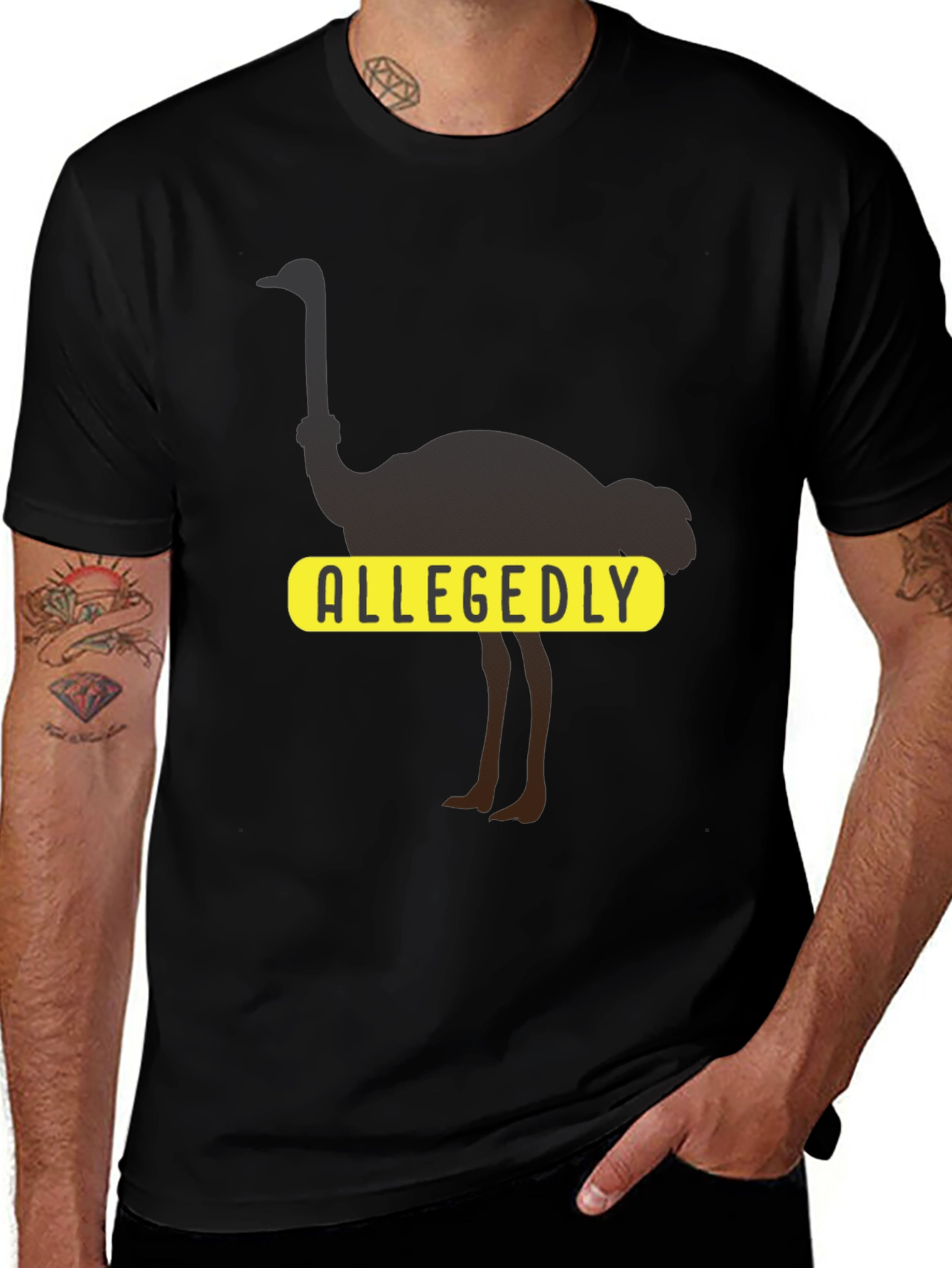 Allegedly Ostrich Black T-Shirt