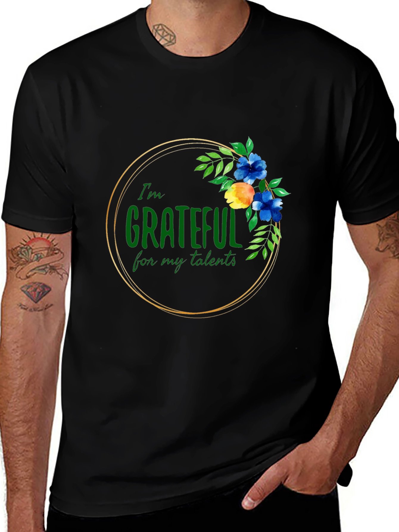 Variant 23 of Grateful Floral T-Shirt - Express Yourself