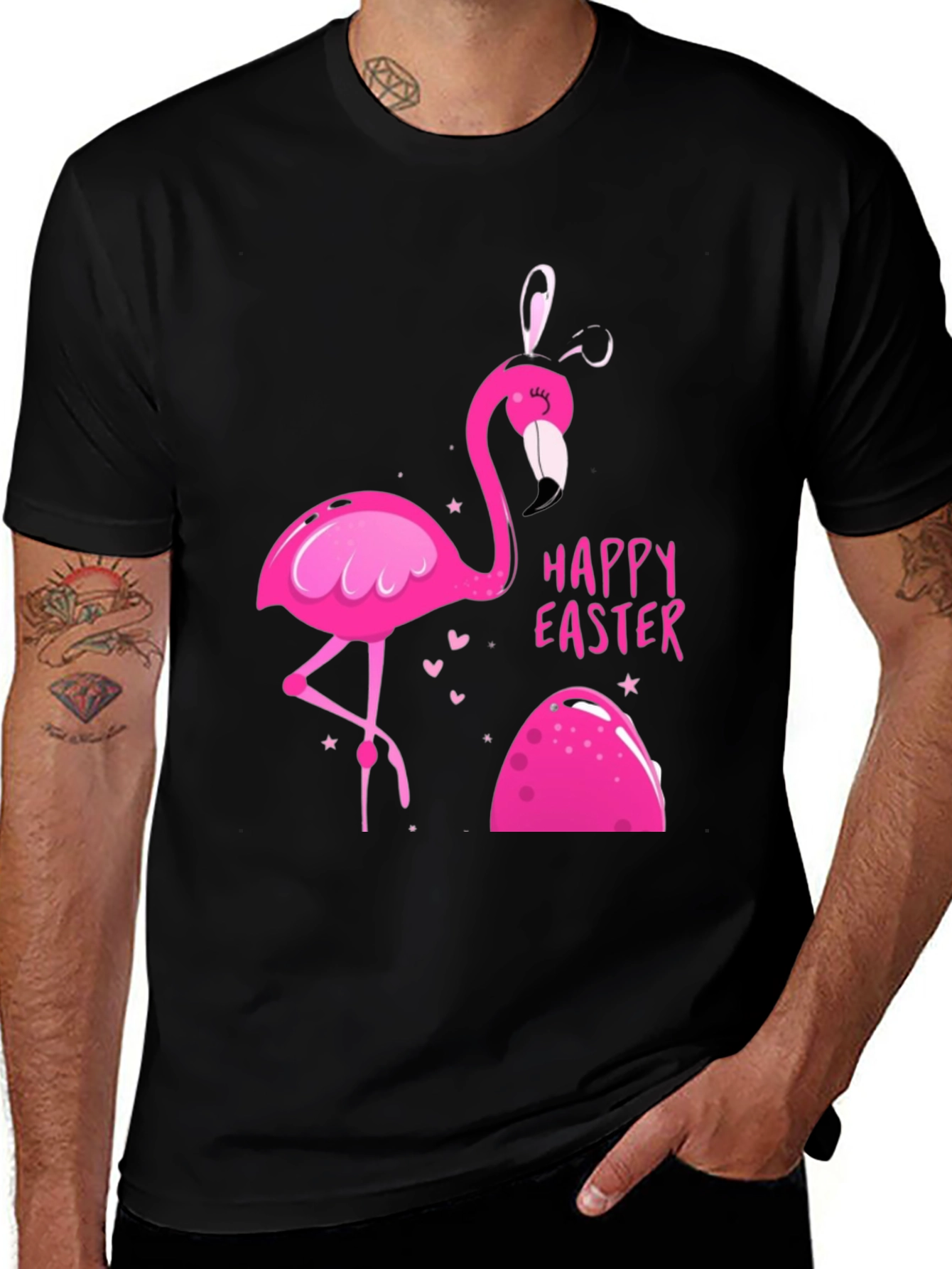 Variant 30 of Pink Flamingo Happy Easter T-Shirt