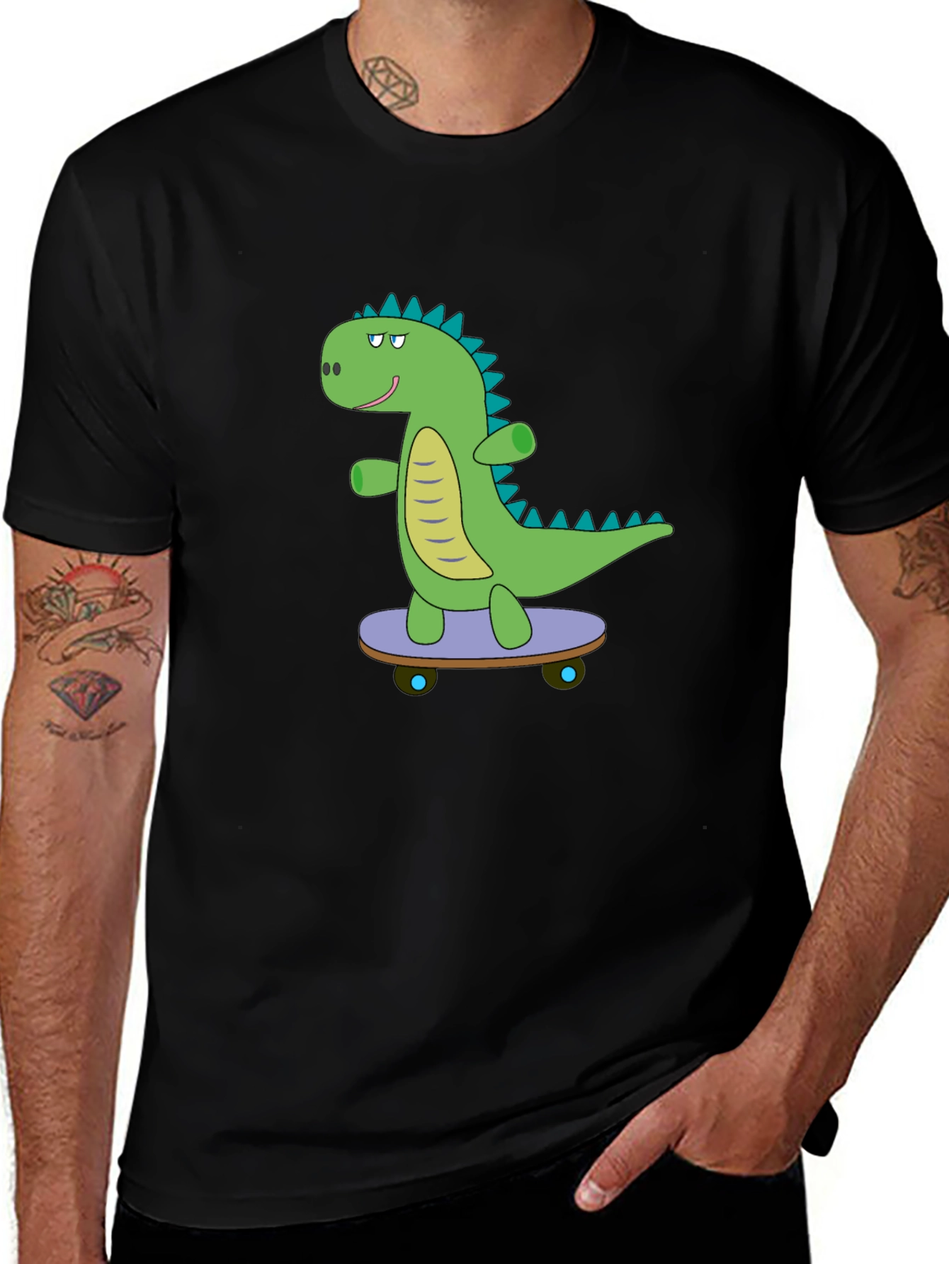 Variant 5 of Dino Skate T-Shirt - Fun & Casual