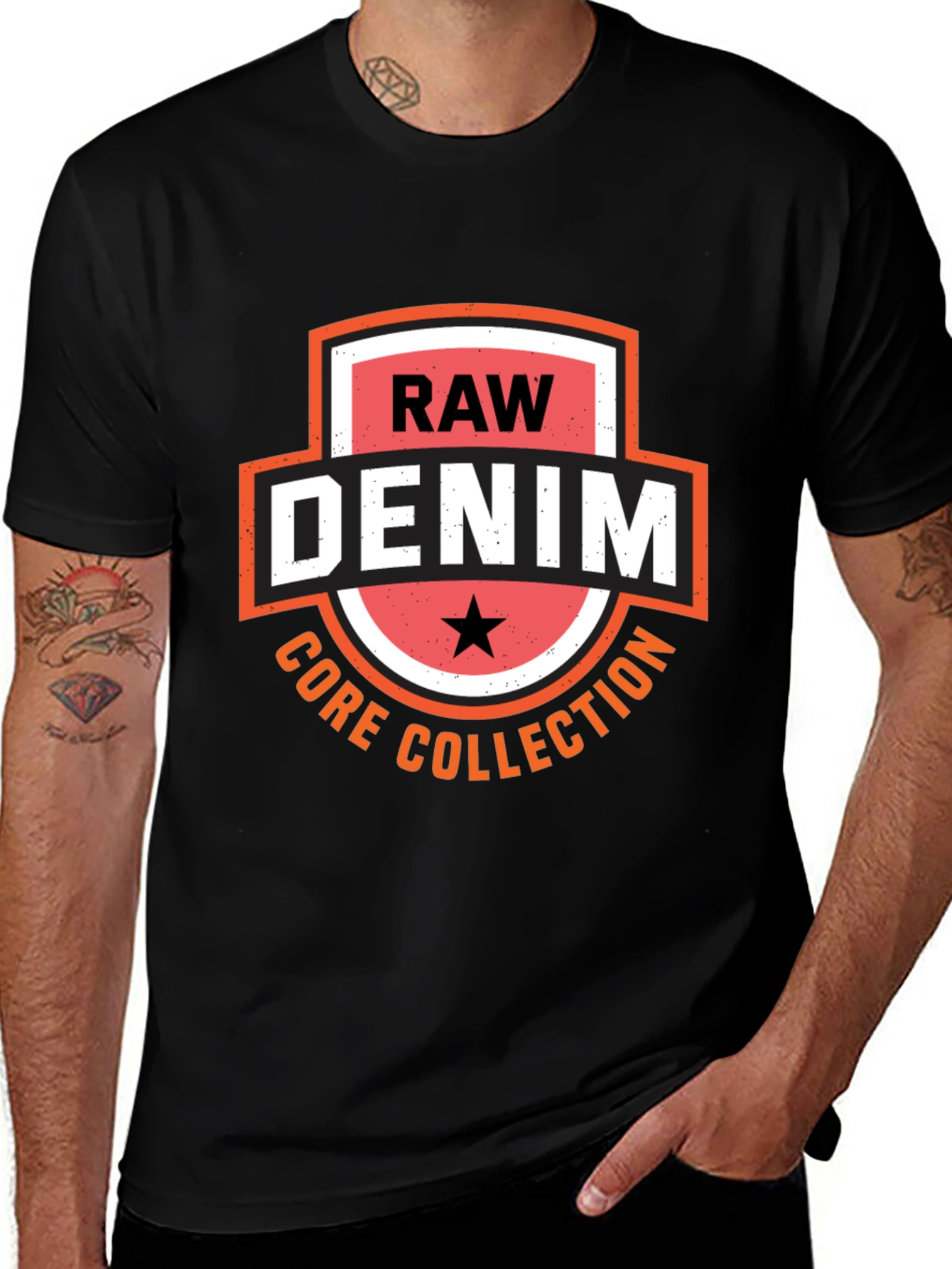 Variant 27 of Raw Denim Core Collection Black Tee