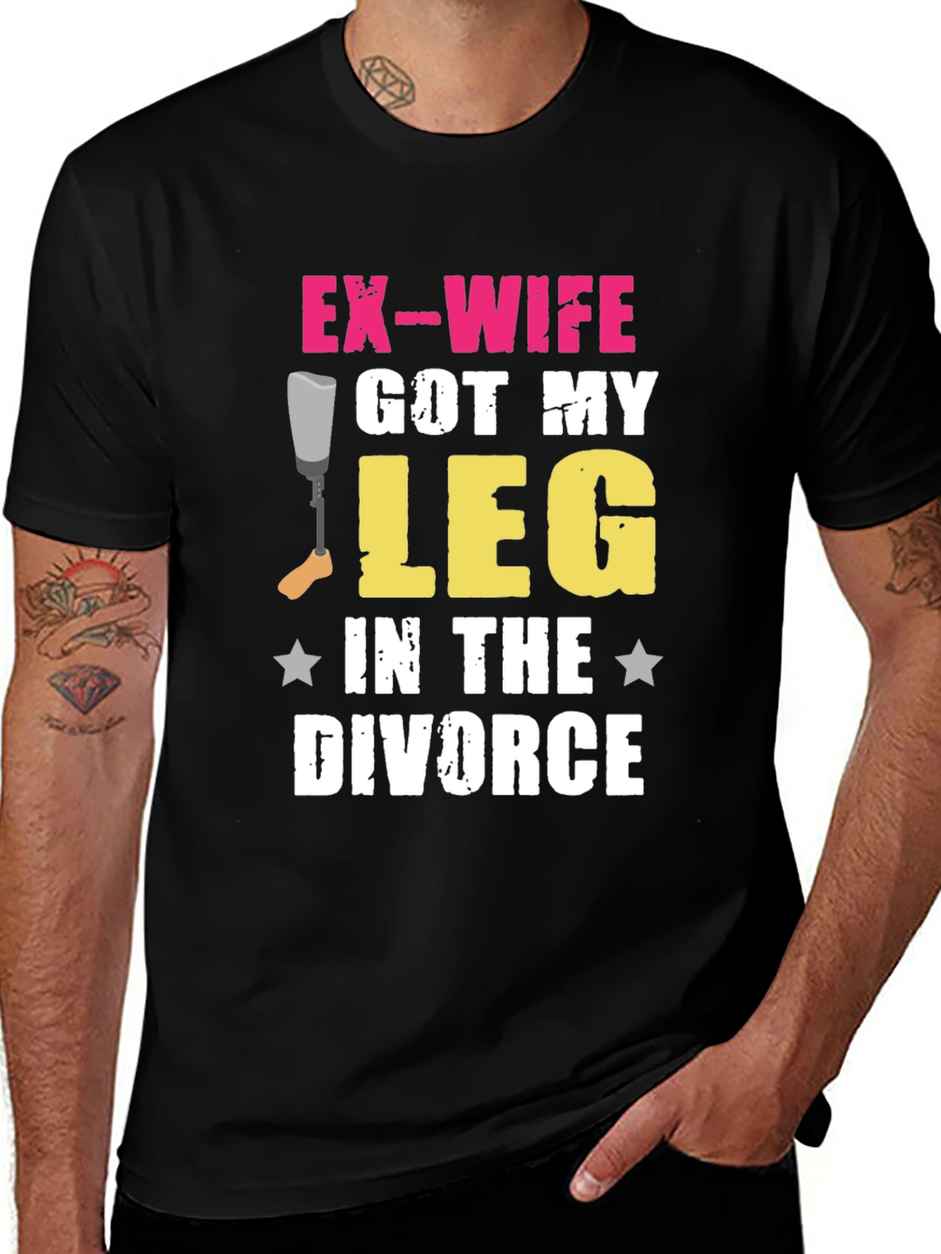 Variant 21 of Ex-Wife Got My Leg T-Shirt Funny Divorce Tee