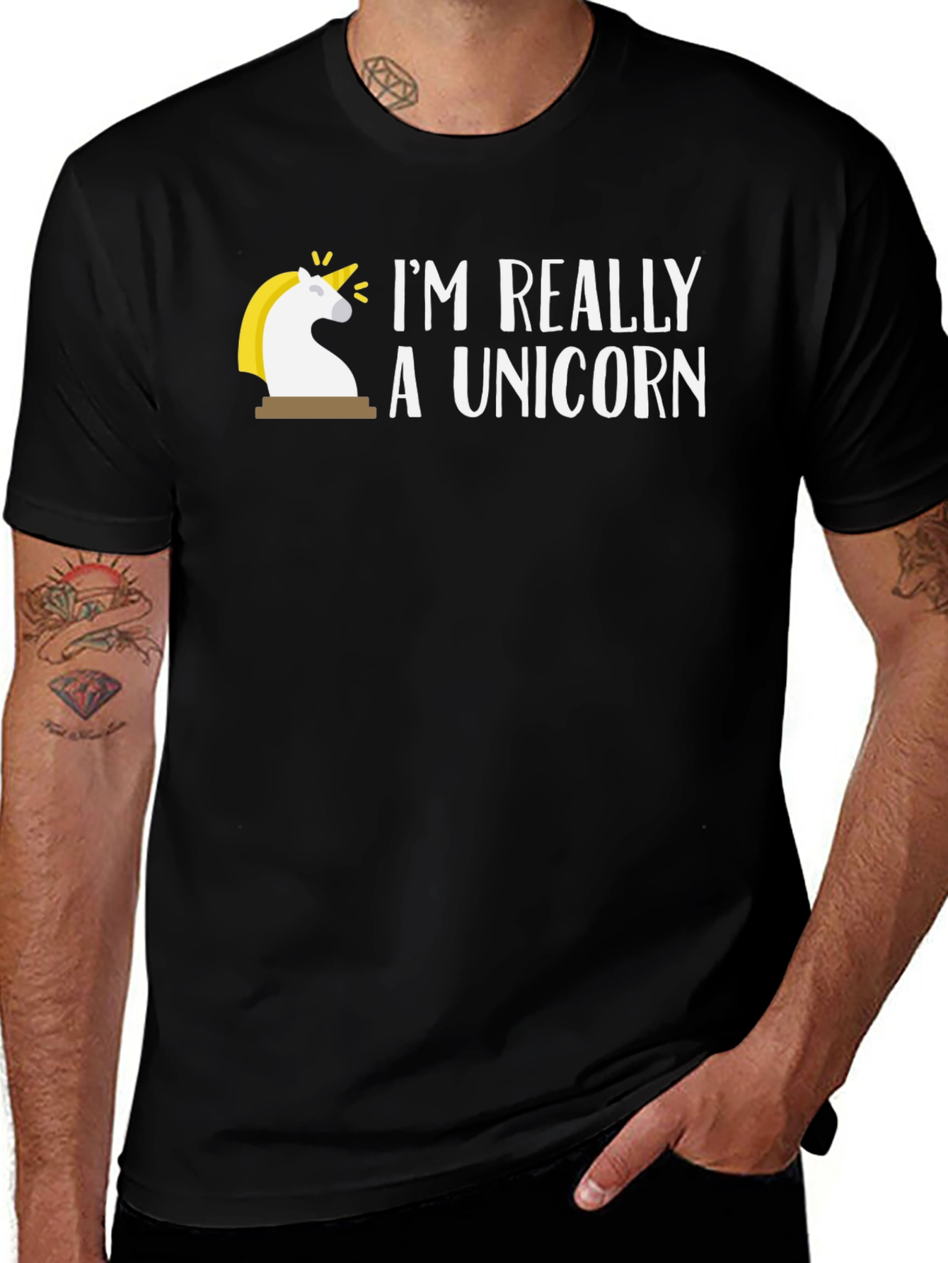 Variant 4 of I'm Really a Unicorn T-Shirt - Fun Novelty Tee