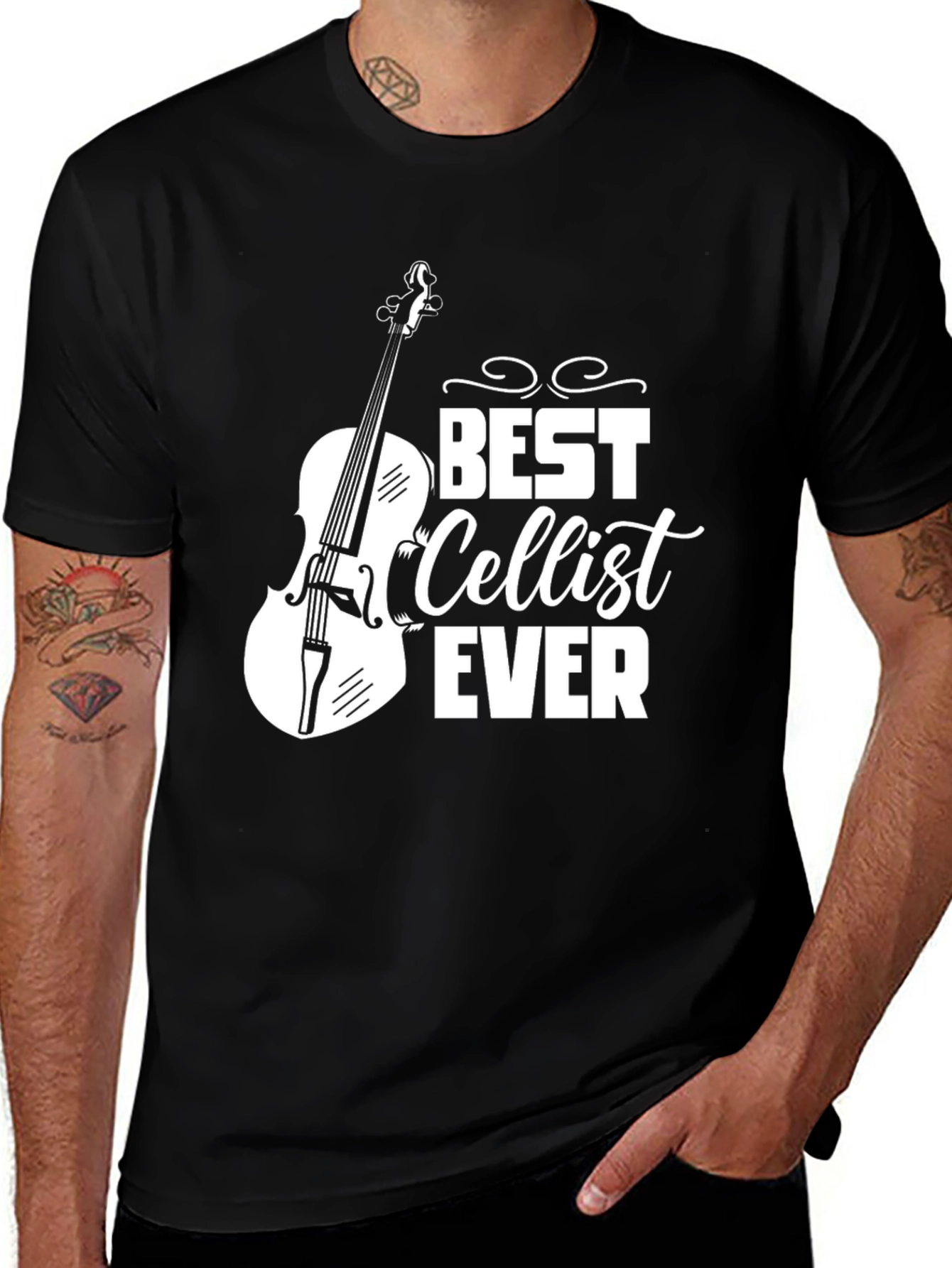 Variant 28 of Best Cellist Ever Graphic Tee - Music Lover Shirt