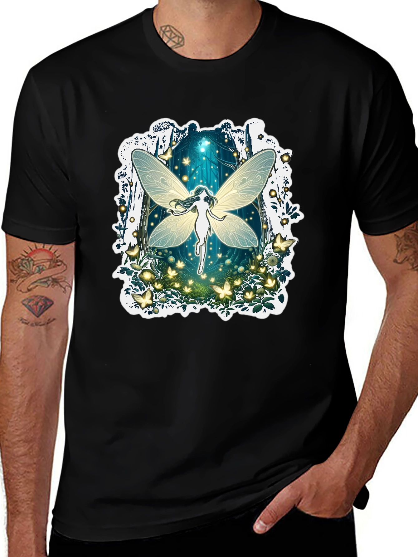 Fairy Forest Graphic Tee - Mystical Design