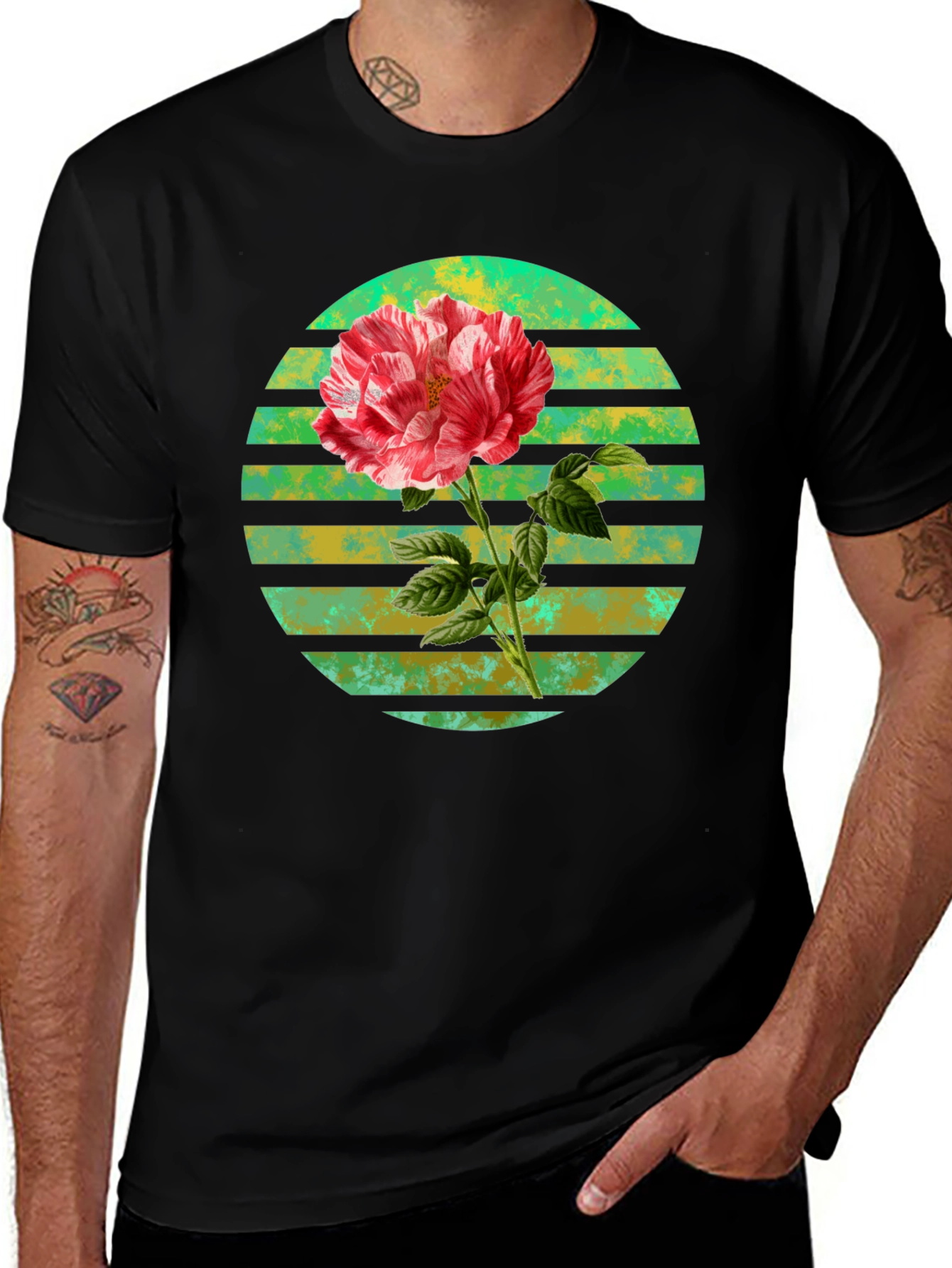 Variant 3 of Floral Sunset Graphic Tee