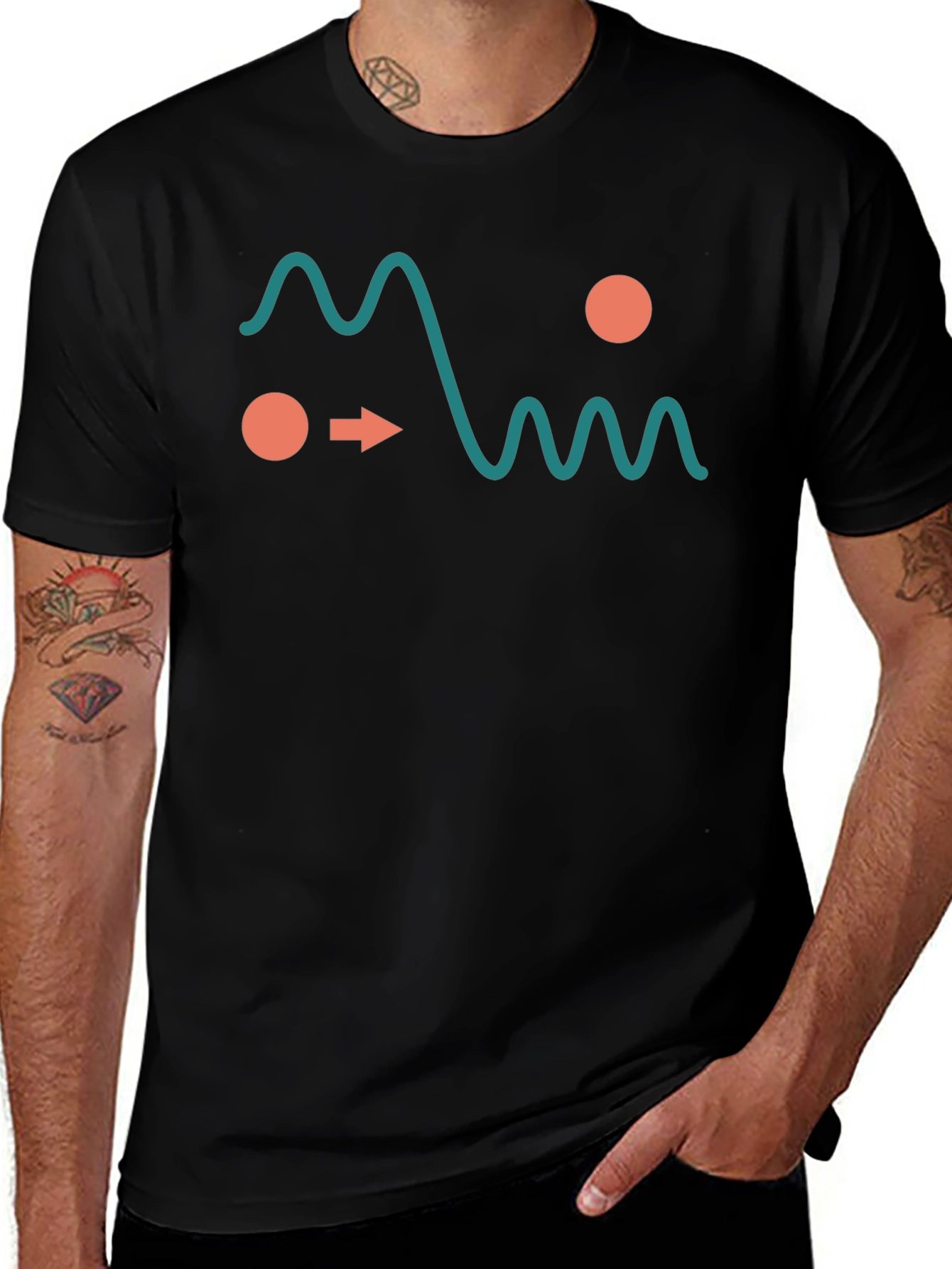 Variant 6 of Black Graphic Tee - Data Transition Design