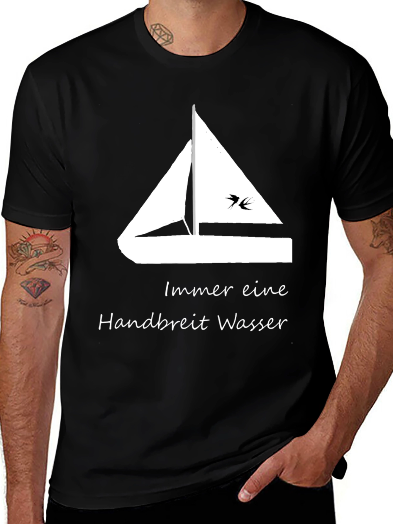 Sailboat T-Shirt - Always a Handbreadth of Water!