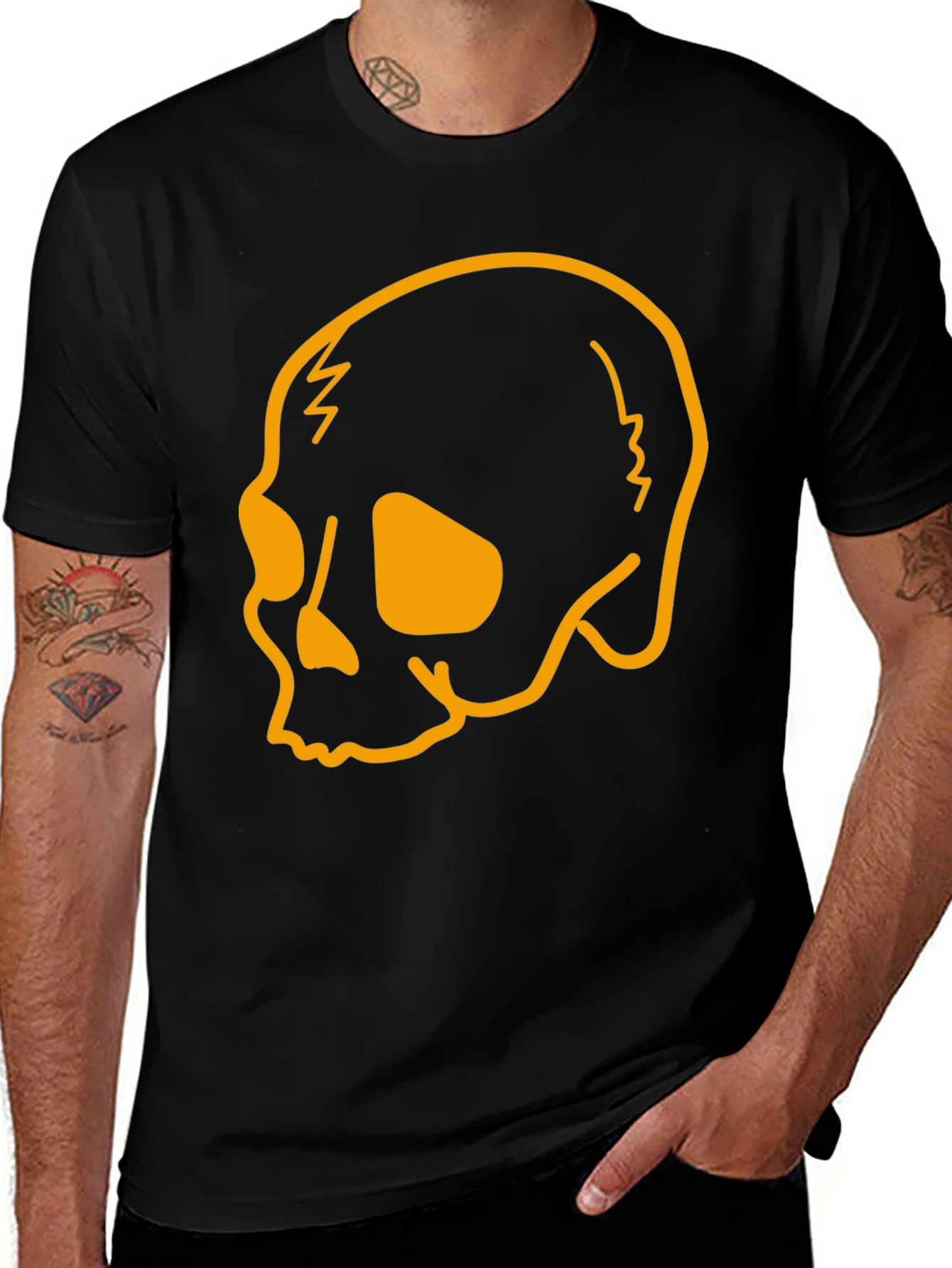 Variant 16 of Skull Graphic T-Shirt - Black