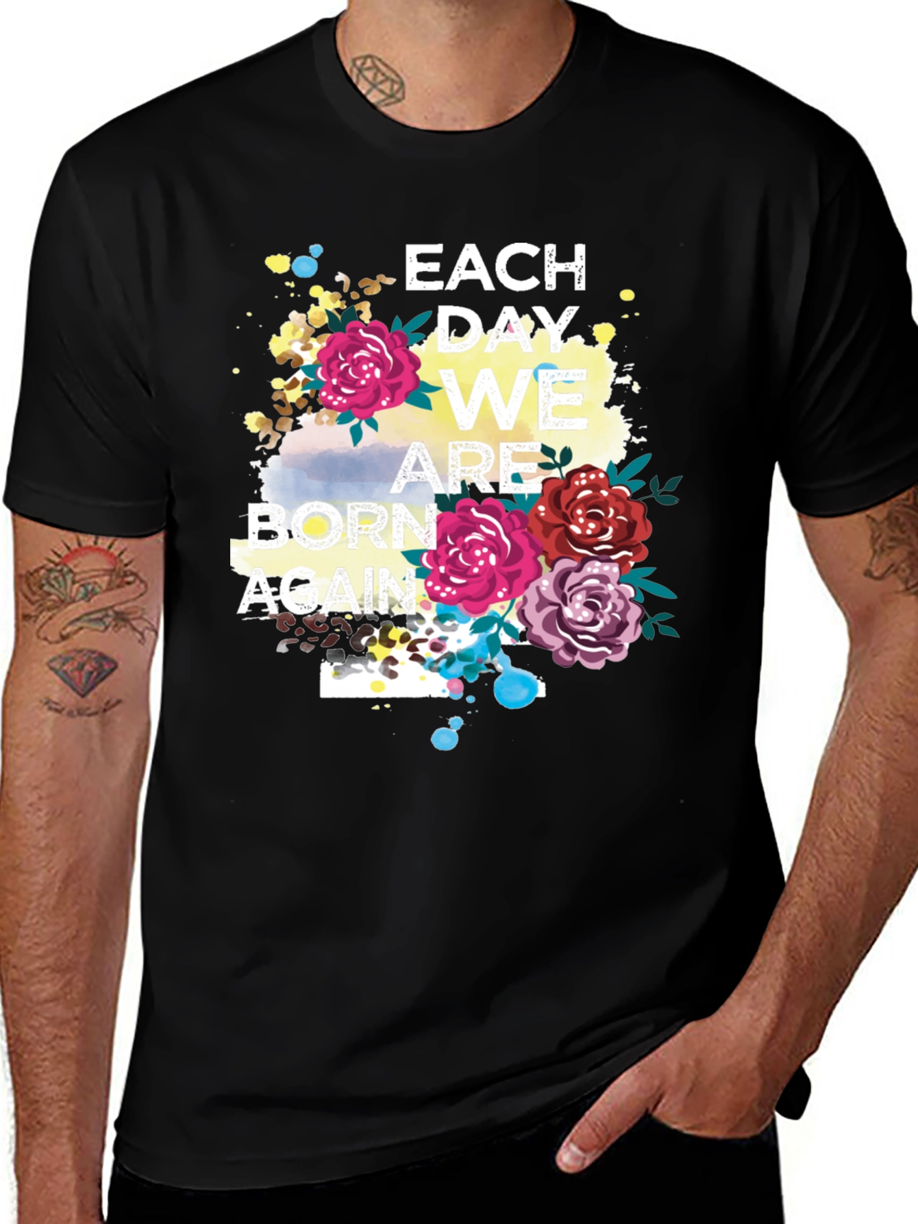 Variant 5 of Each Day We Are Born Again Graphic Tee