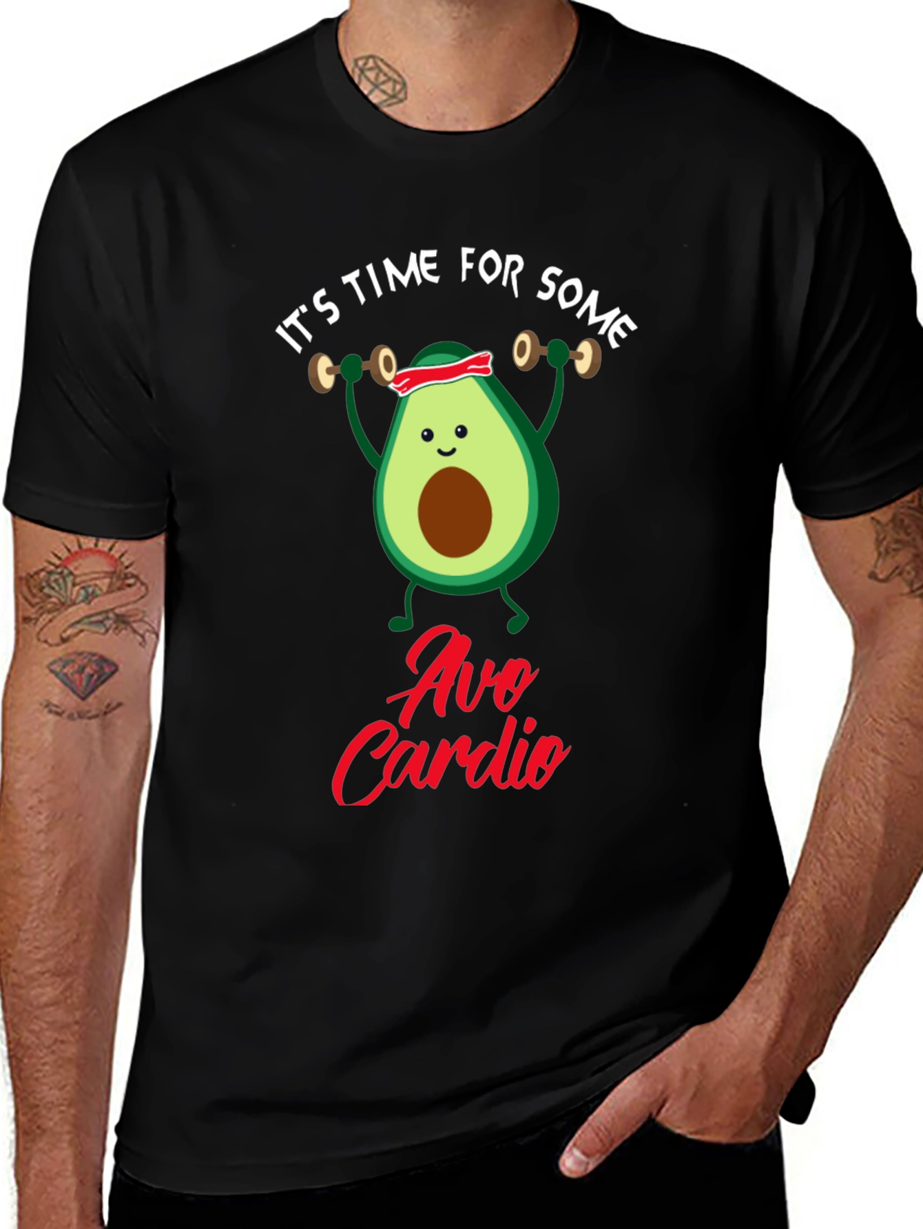 Variant 7 of Avo Cardio Black T-Shirt - Gym Humor