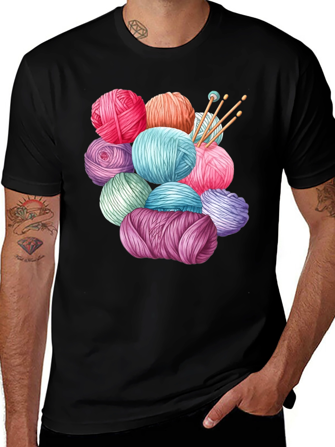Variant 12 of Colorful Yarn Ball Graphic Tee
