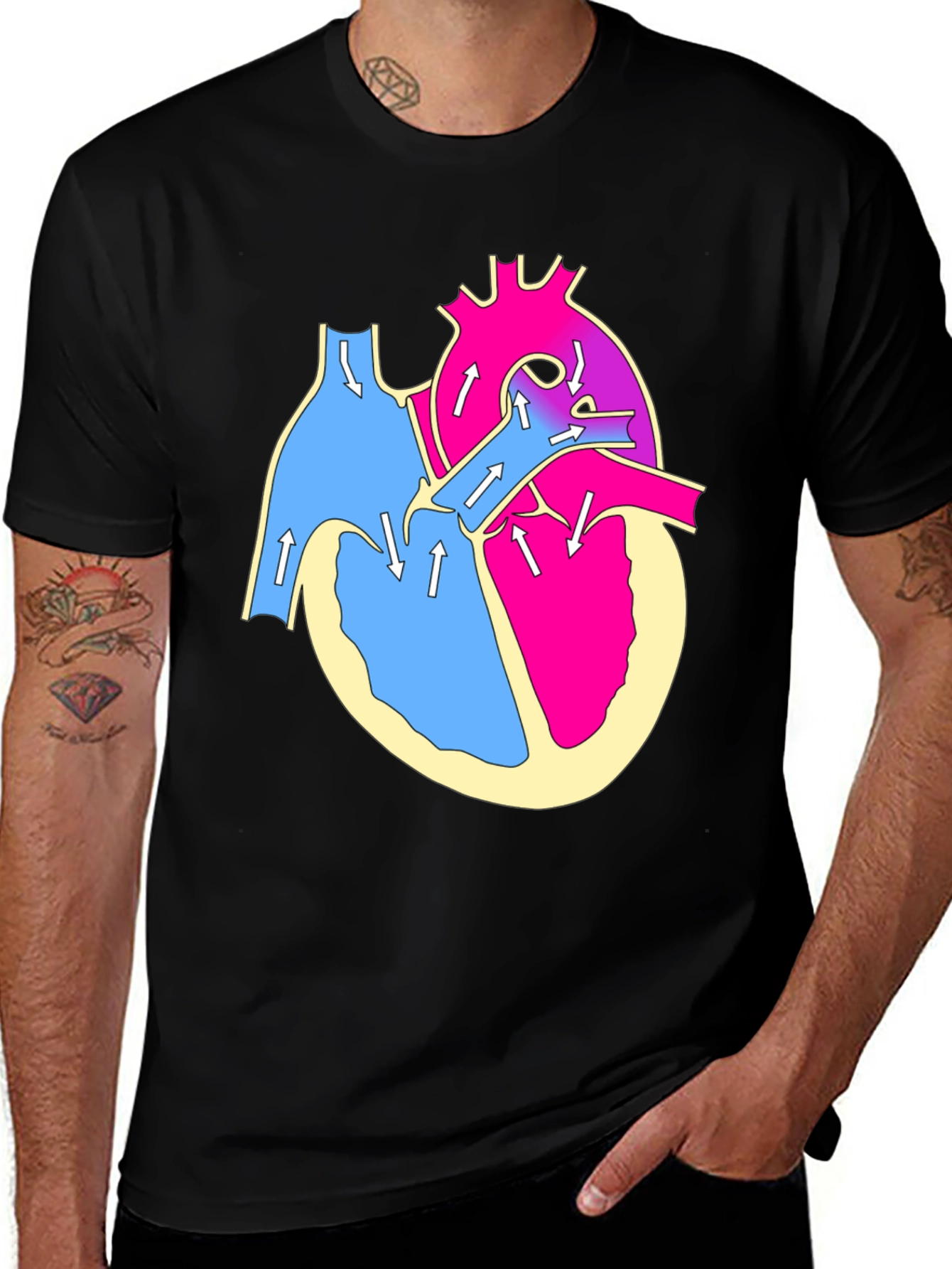Variant 23 of Anatomical Heart T-Shirt - Bold Graphic Tee