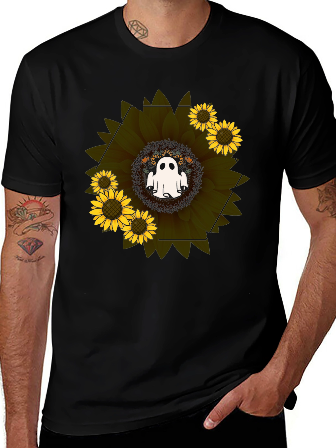 Variant 15 of Sunflower Ghost Graphic T-Shirt