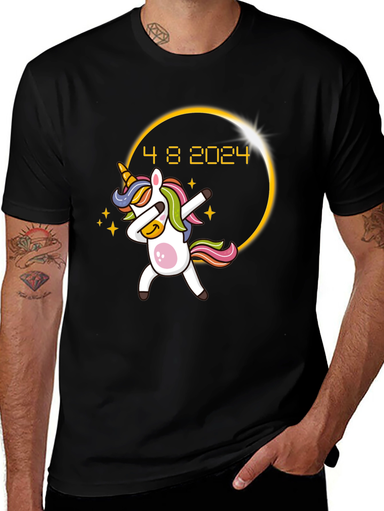 Variant 9 of Eclipse Unicorn April 8 2024 Total Solar Eclipse T-Shirt