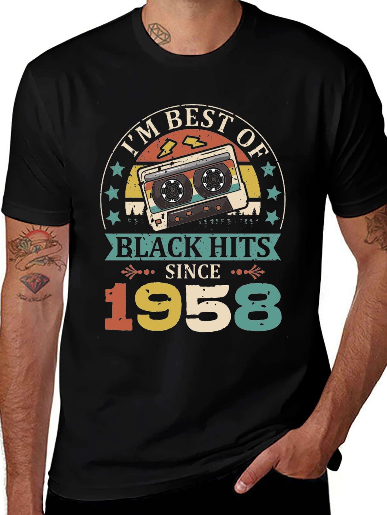 Variant 22 of Best of Black Hits Since 1958 Cassette Tape T-Shirt