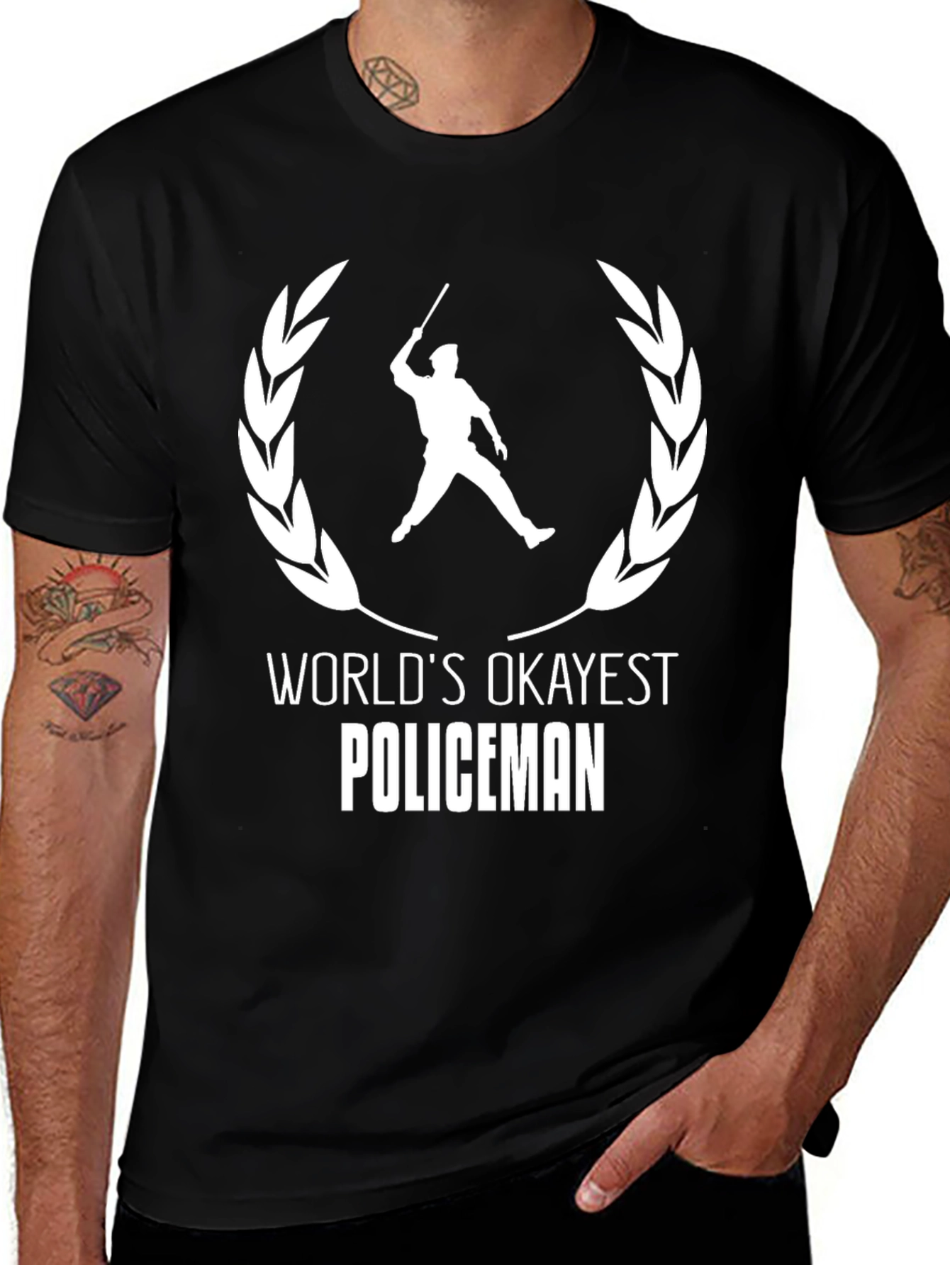 Okayest Policeman T-Shirt - Funny Police Officer Gift