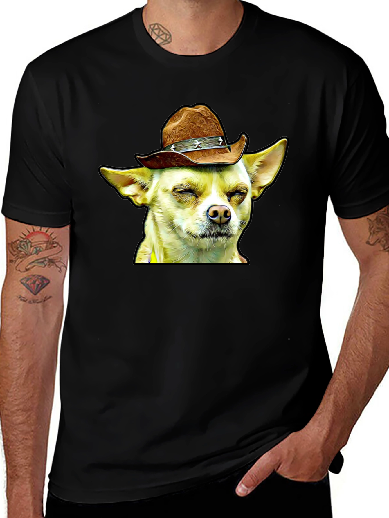 Variant 14 of Cowboy Chihuahua Graphic Tee