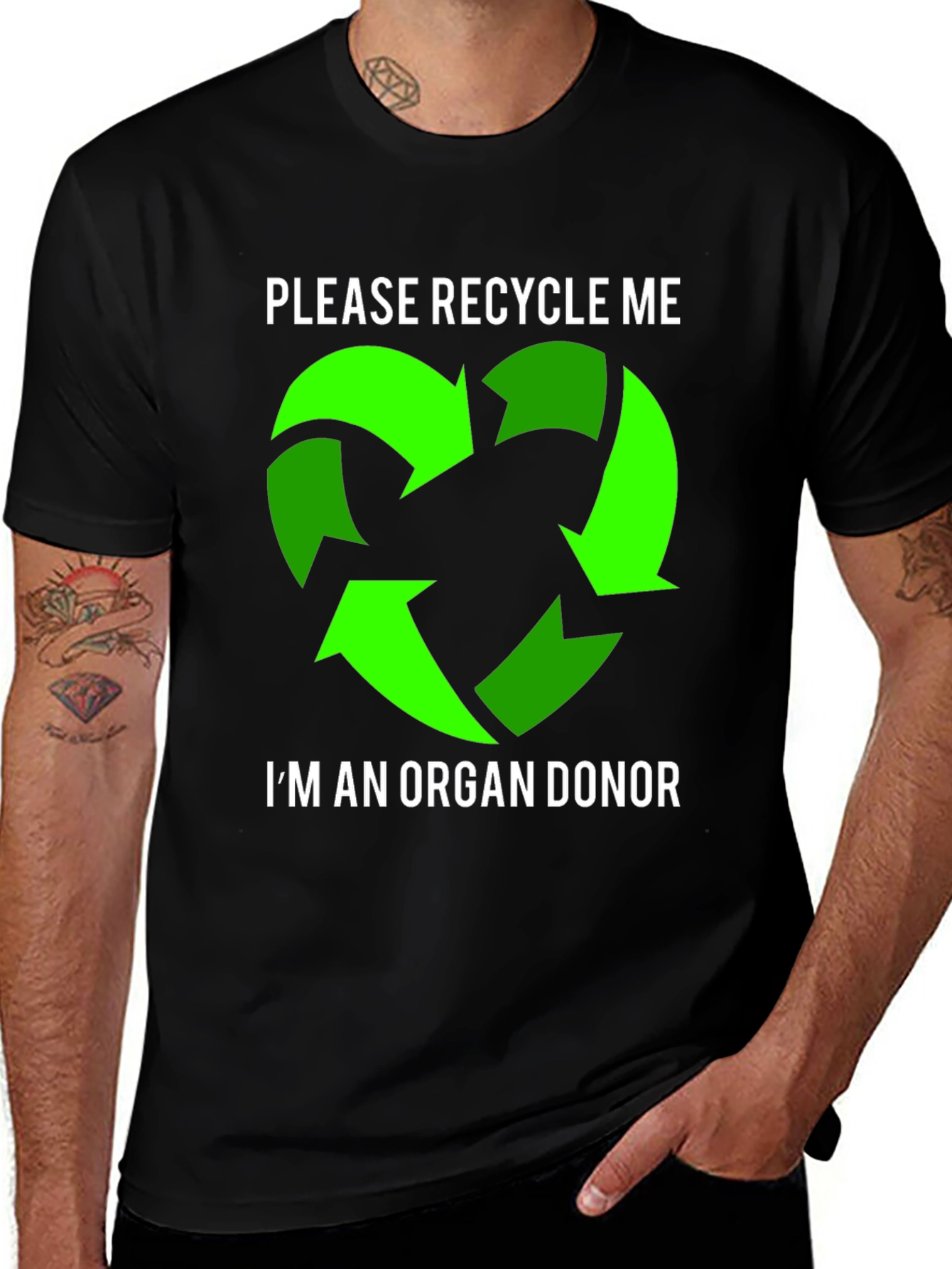 Variant 11 of Recycle Me Organ Donor T-Shirt