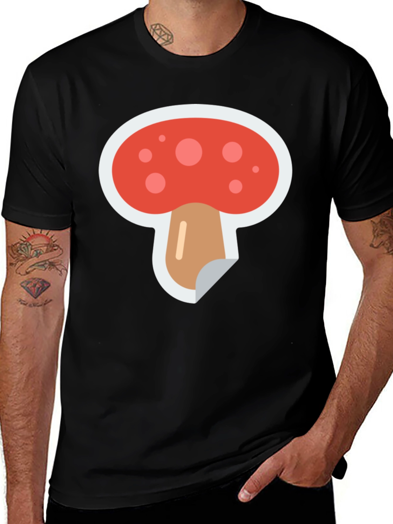 Variant 24 of Mushroom Graphic Tee - Fun & Unique Design