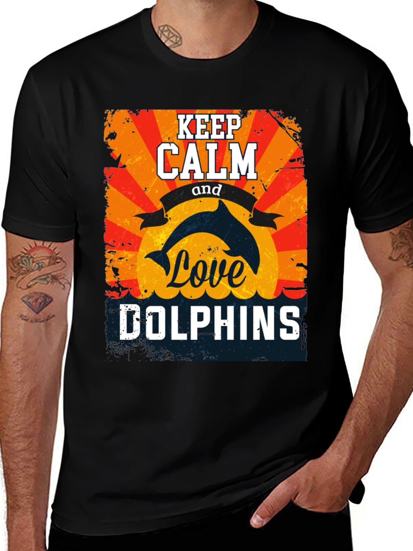 Variant 9 of Keep Calm and Love Dolphins T-Shirt