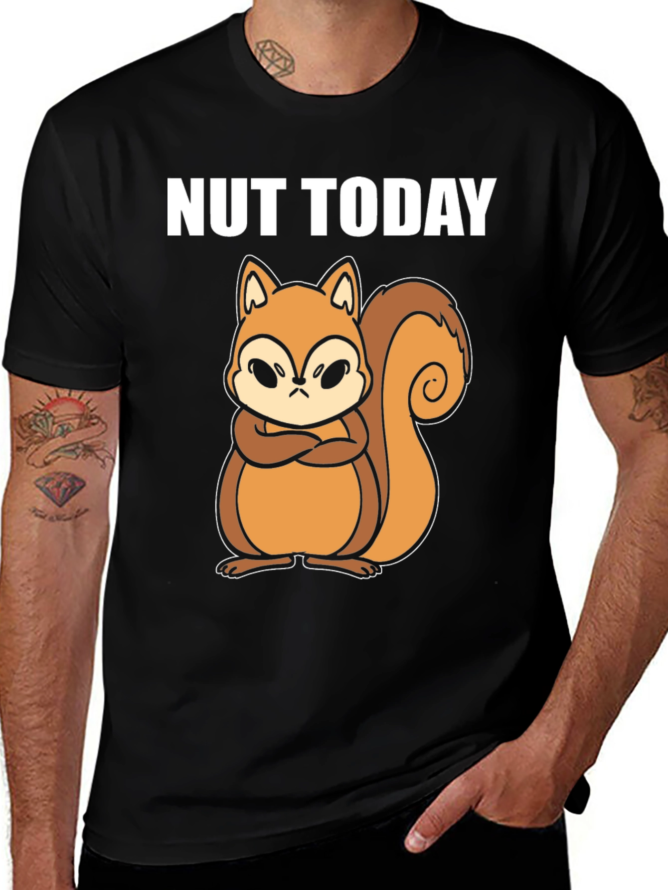 Funny "Nut Today" Squirrel Graphic T-Shirt