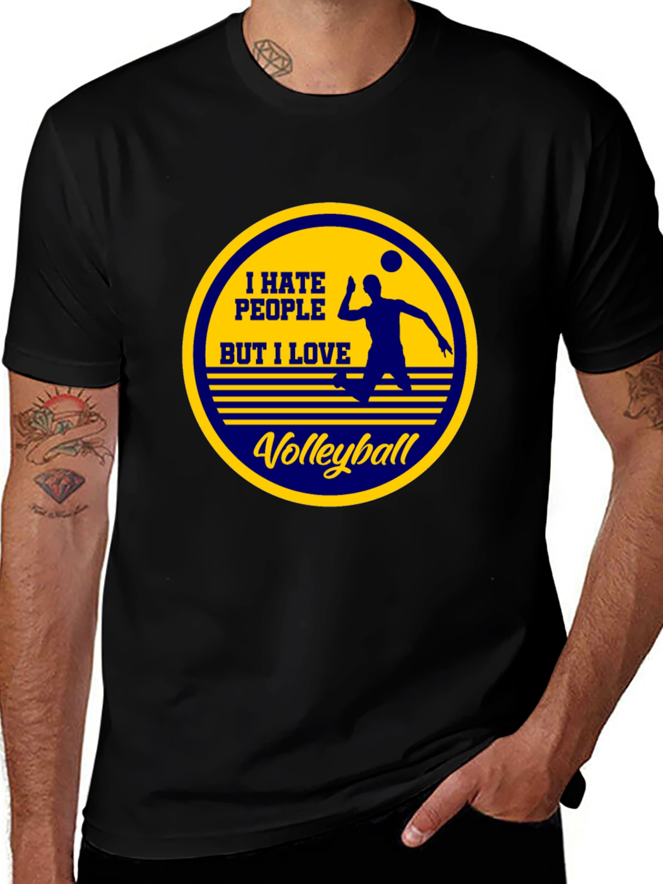 Variant 19 of Volleyball Lover Tee - I Hate People But I Love Volleyball