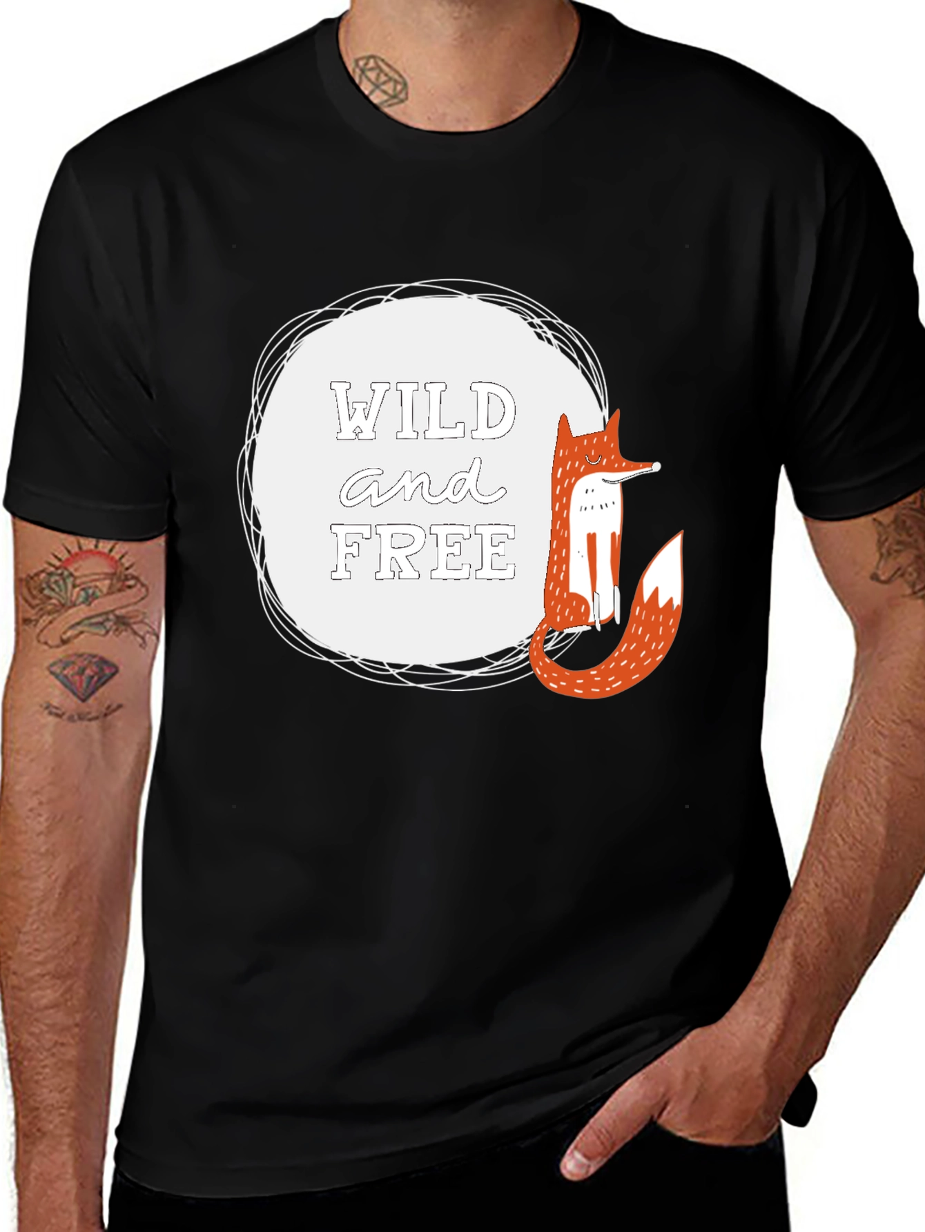 Variant 20 of Wild and Free Fox Graphic Tee