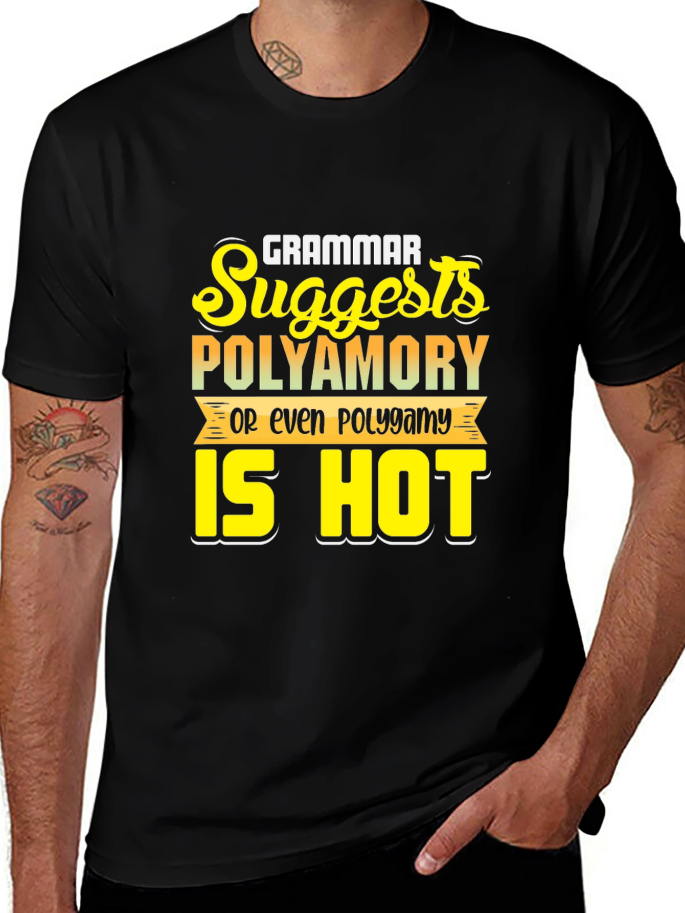 Variant 20 of Grammar Suggests Polyamory T-Shirt