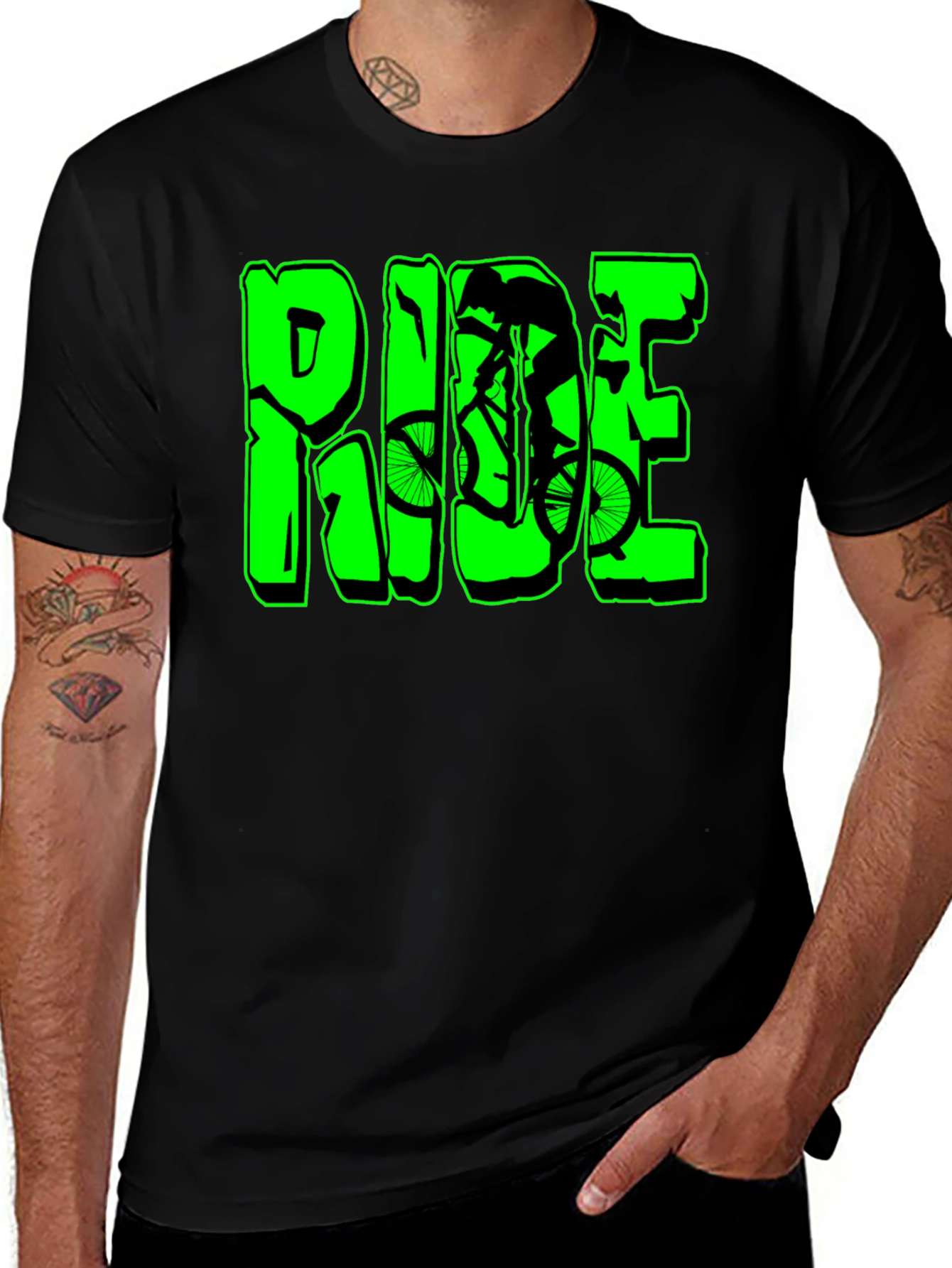 Variant 26 of Ride Mountain Bike Graphic Tee - Cool Biker Shirt