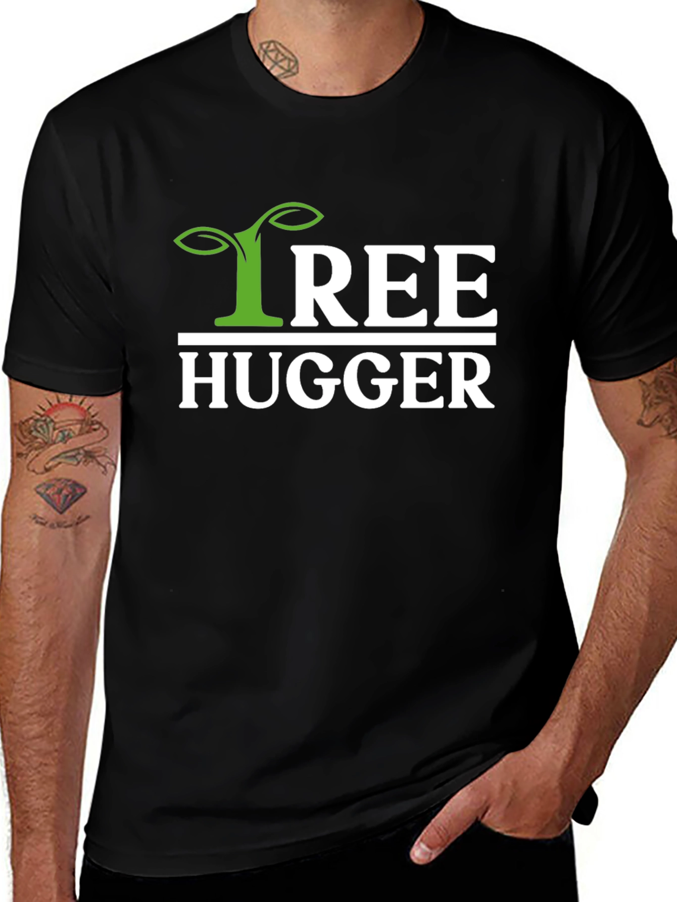 Variant 30 of Tree Hugger Graphic Tee - Eco-Friendly Design