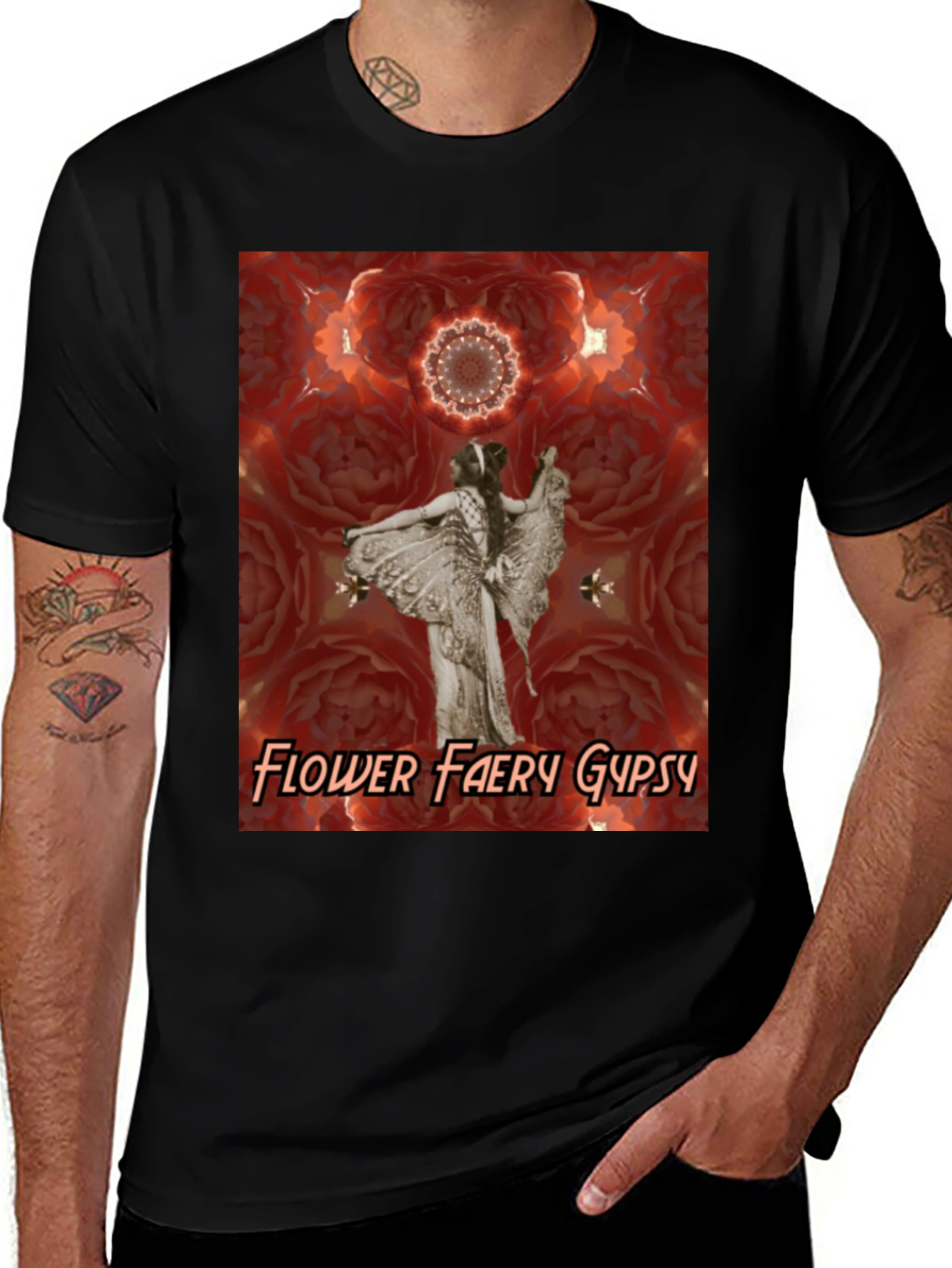 Variant 3 of Flower Faery Gypsy Graphic Tee - Unique Design