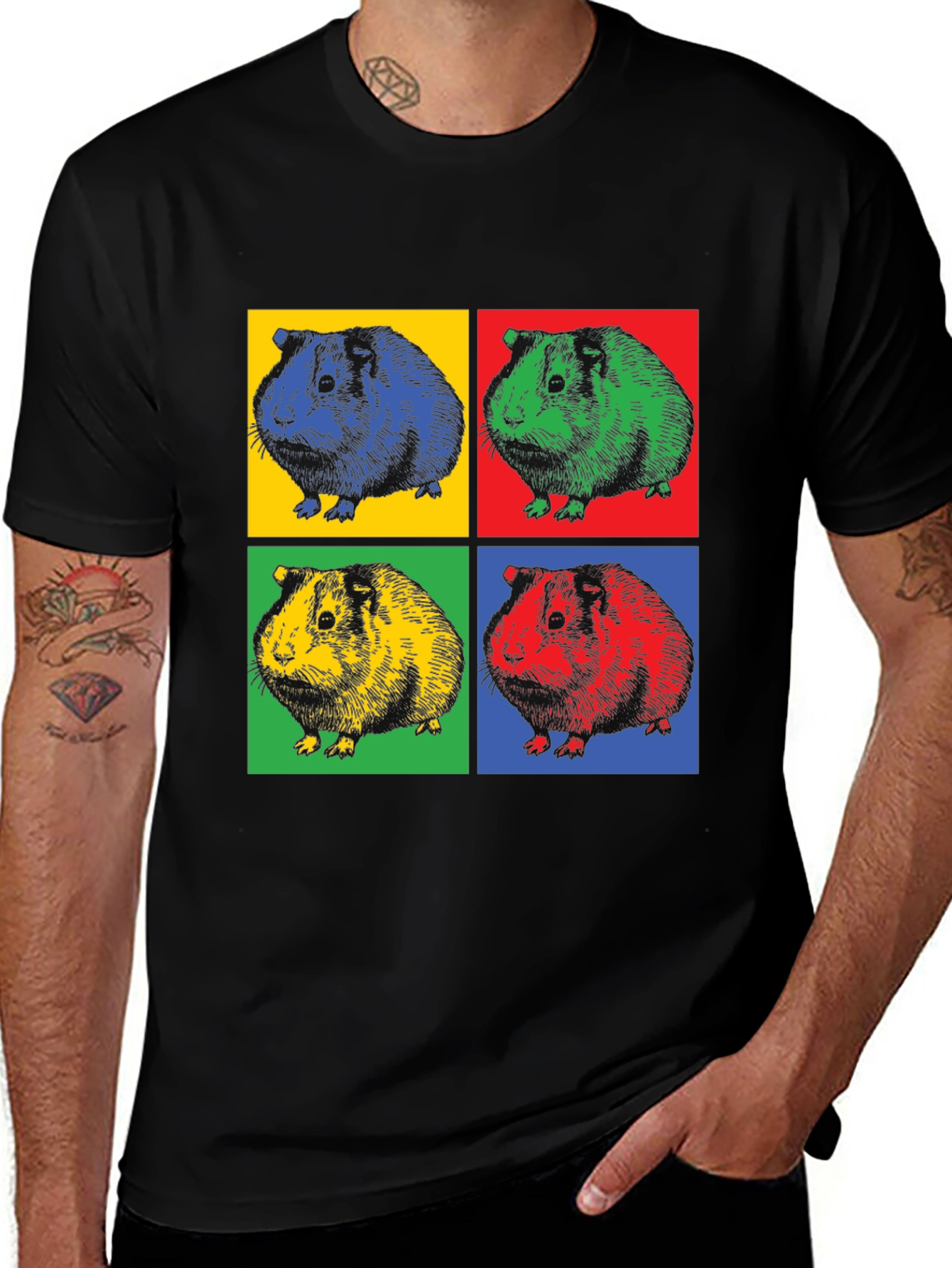 Variant 21 of Pop Art Guinea Pig Graphic Tee - Unique & Stylish!