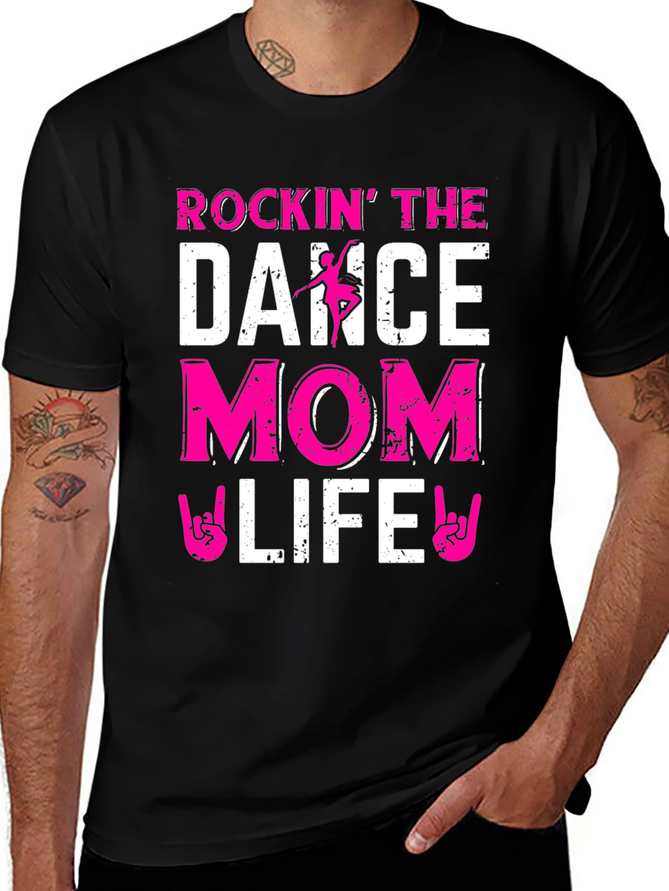 Variant 7 of Rockin' Dance Mom Life T-Shirt - Black