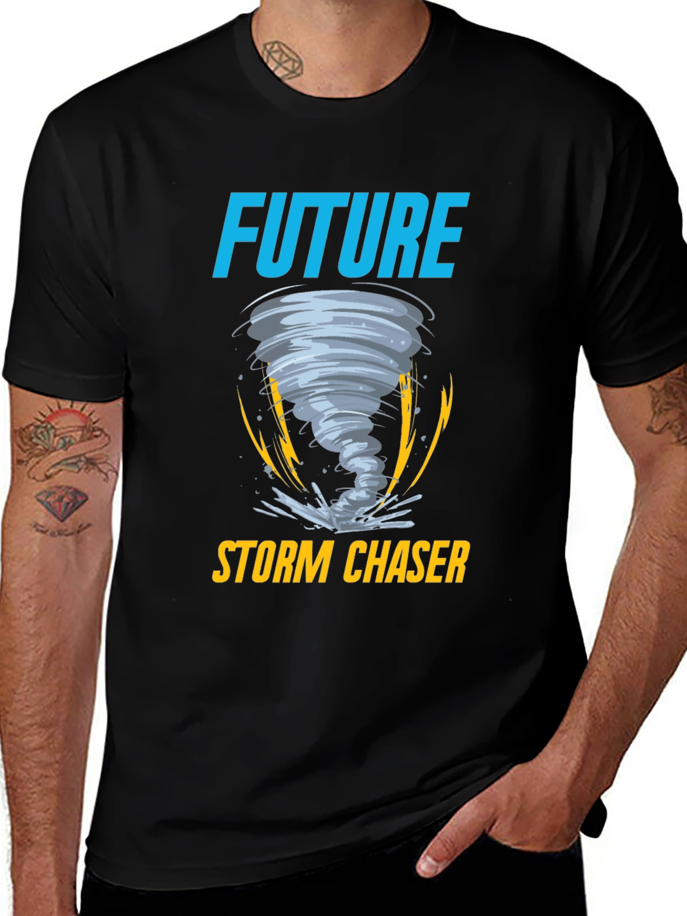 Variant 22 of Future Storm Chaser Black Graphic T-Shirt