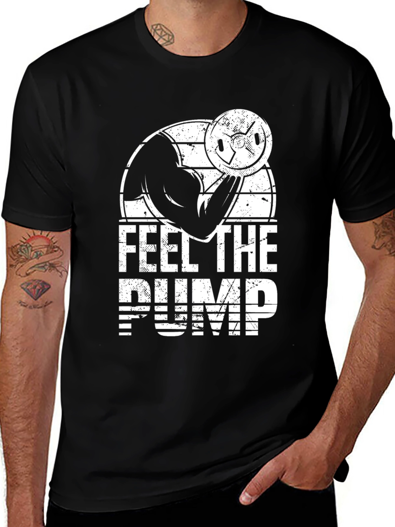 Feel the Pump Gym T-Shirt - Weightlifting Fitness Tee