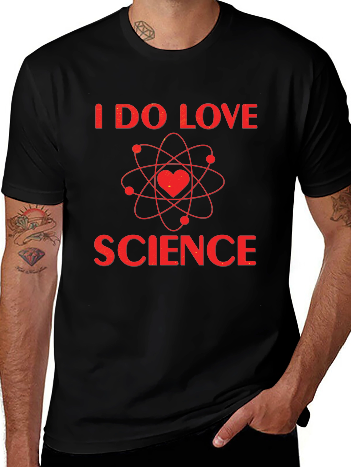 I Love Science T-Shirt - Heart Atom Design
