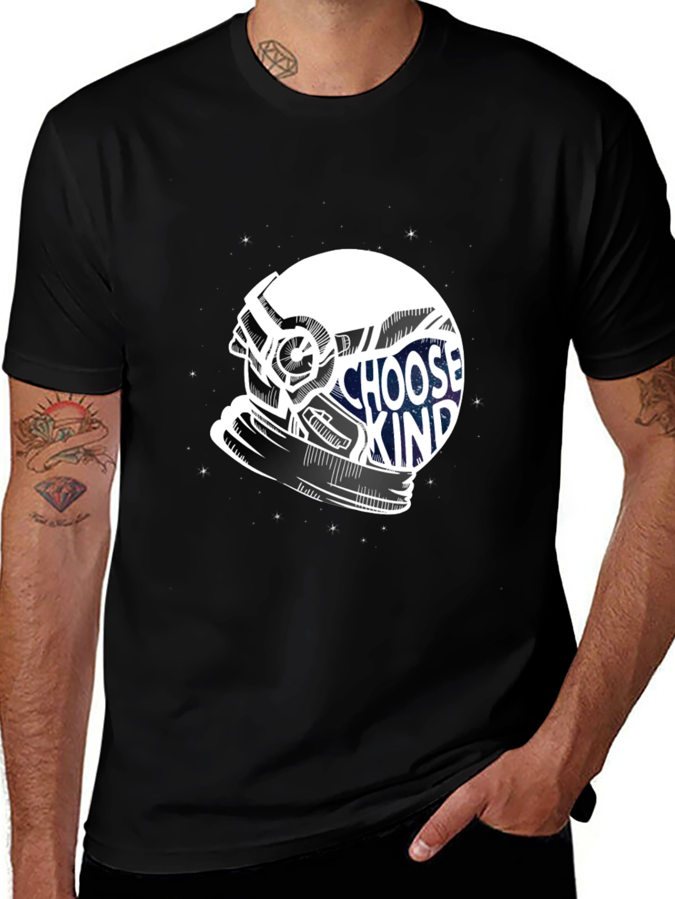 Variant 26 of Choose Kind Helmet Graphic Tee - Soft Cotton Blend